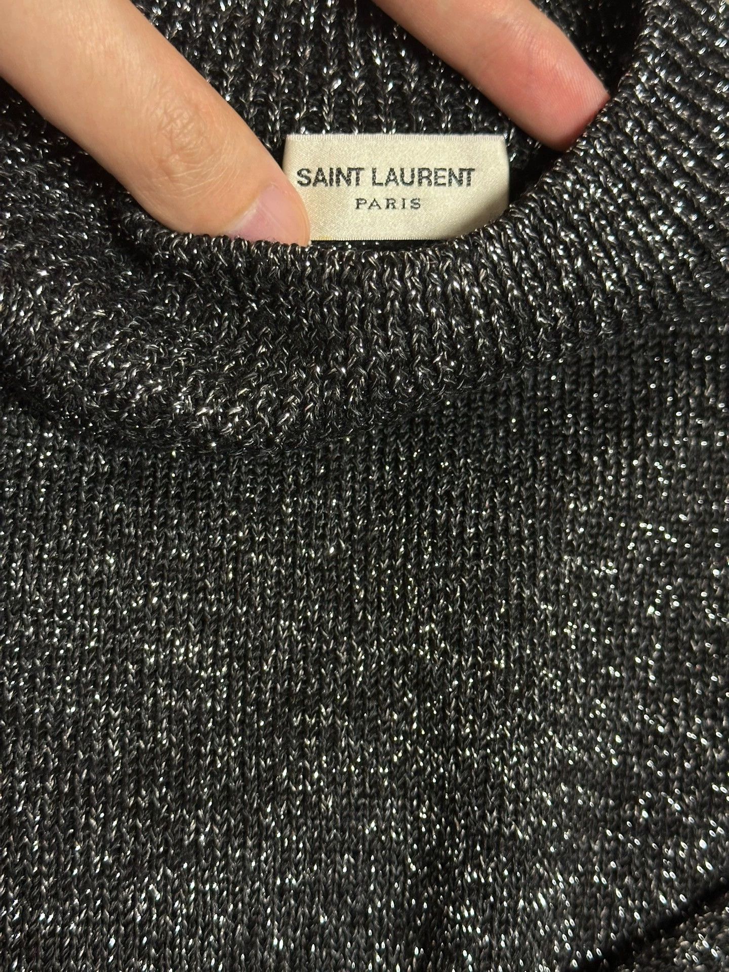 Saint Laurent Paris Saint Laurent Women's Silver-Thread Turtleneck Sweater Size XS / US 0-2 / IT 36-38 - 7 Thumbnail