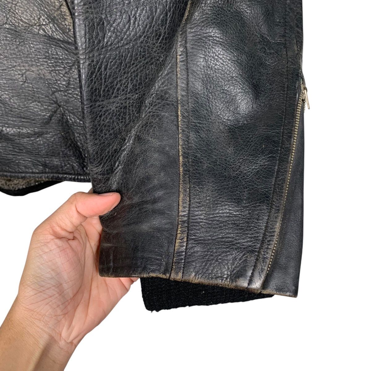 Japanese Brand Japanese Brand Gold Ring Leather Jacket Size US M / EU 48-50 / 2 - 13 Thumbnail