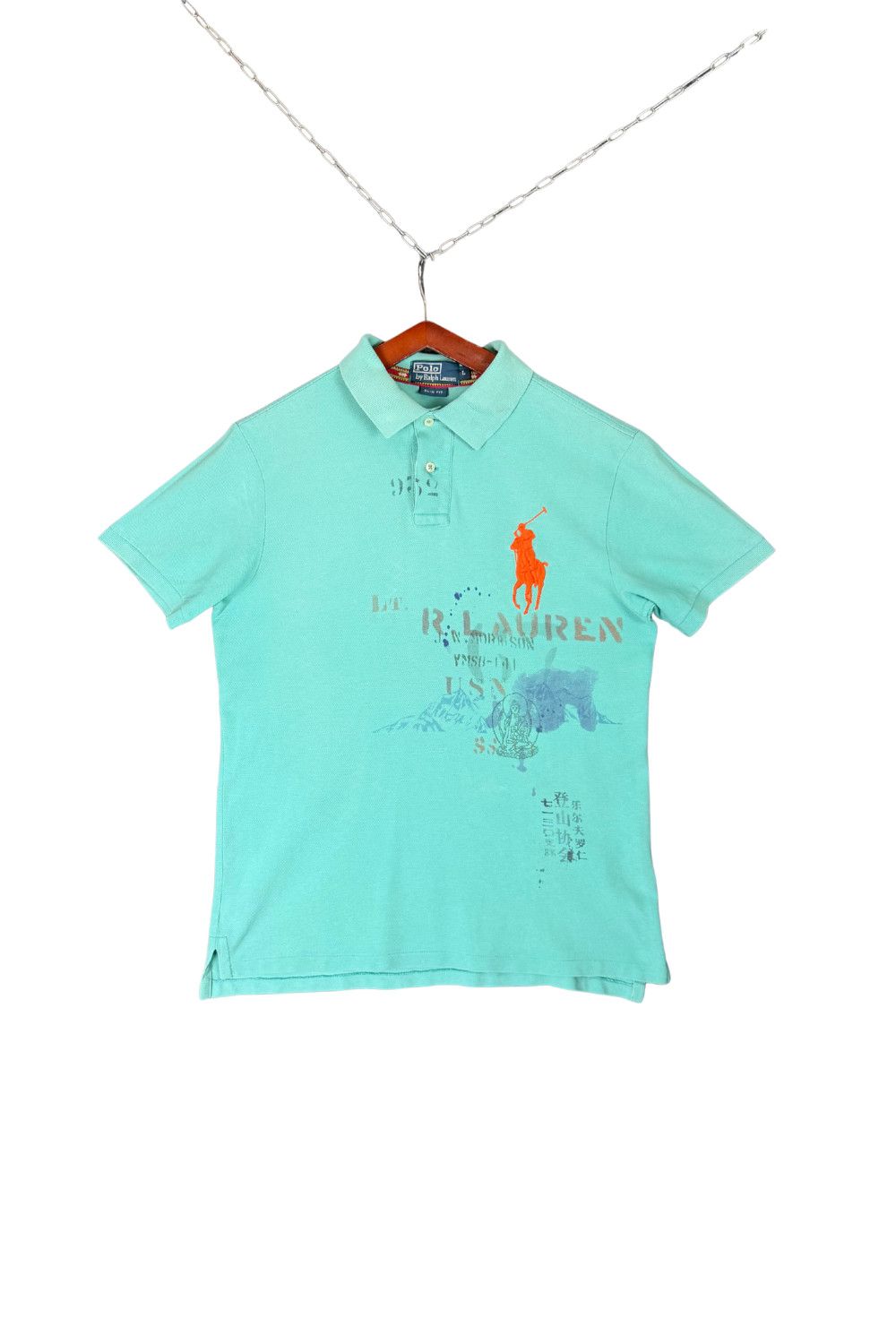 Polo Ralph Lauren PRL Big Pony Graphic Polo Shirt Turquoise Asia