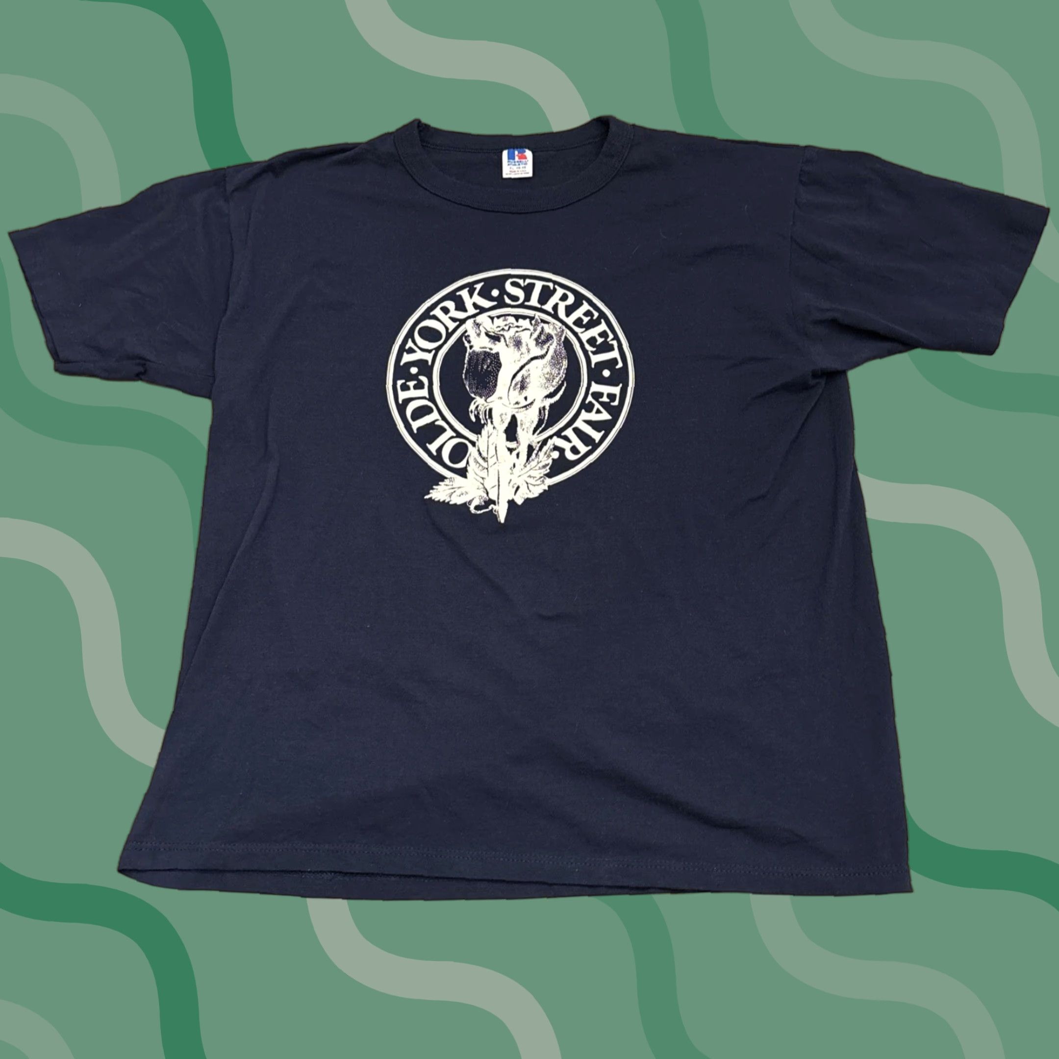 Russell Athletic VINTAGE Russell Athletic T-Shirt Olde York Street Fair XL Blue Mens Size US XL / EU 56 / 4 - 1 Thumbnail