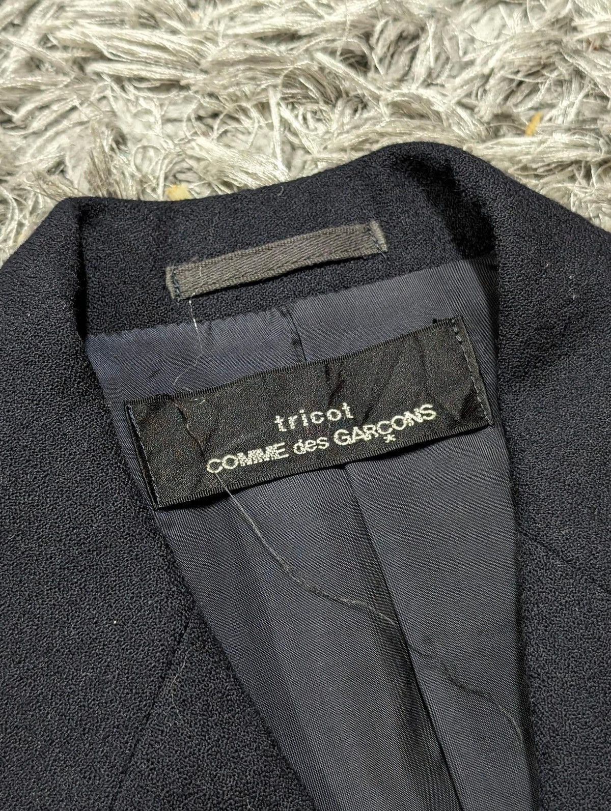 Comme des Garcons × Rei Kawakubo × Vintage 🔥Vintage AD1990 CdG TRICOT Wool Nice Design Blazer Size 36R - 11 Thumbnail