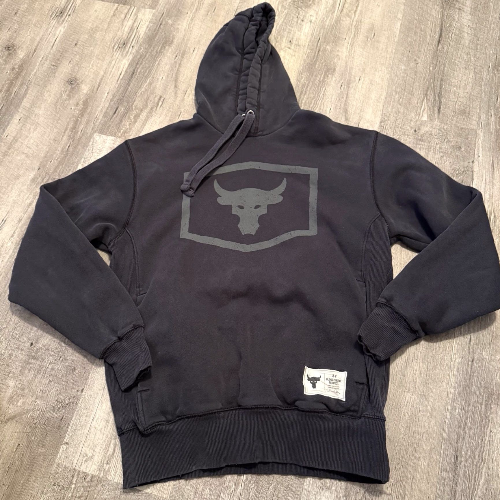 Under Armour Under Armour UA x Project Rock Hoodie Mens Small Training Workout Black 1346067 Size US S / EU 44-46 / 1 - 7 Thumbnail