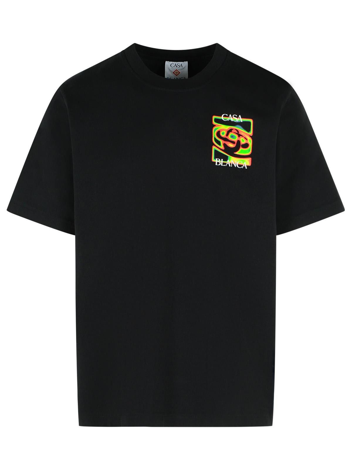Casablanca CASABLANCA 'Heat Map' Black Cotton T-Shirt Size US S / EU 44-46 / 1 - 1 Thumbnail