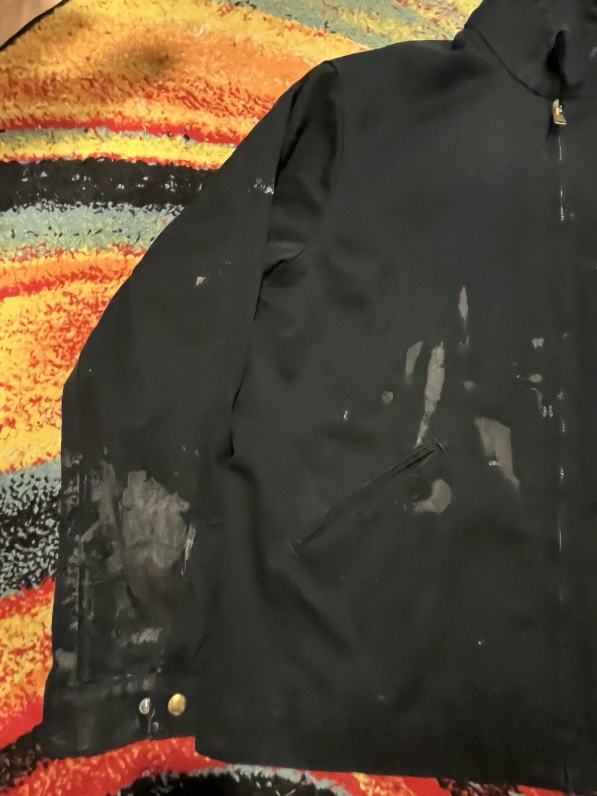 Carhartt Carhartt Jacket Workwear Large Black Insulated Distressed Size US L / EU 52-54 / 3 - 6 Thumbnail