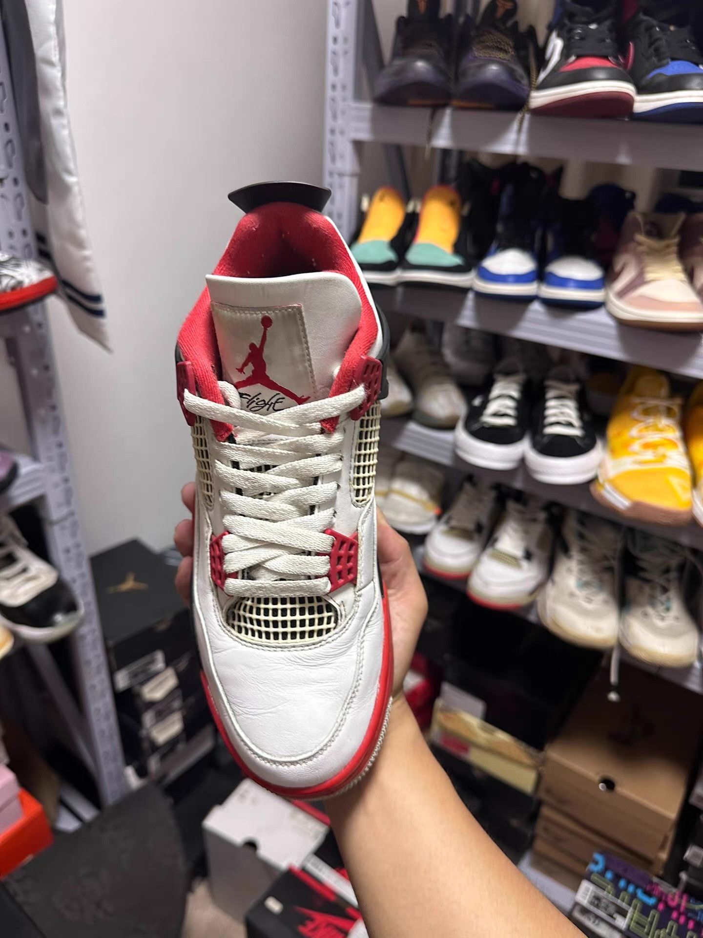 Nike AJ4 Fire Red Ｑ20 Size US 8 / EU 41 - 2 Thumbnail