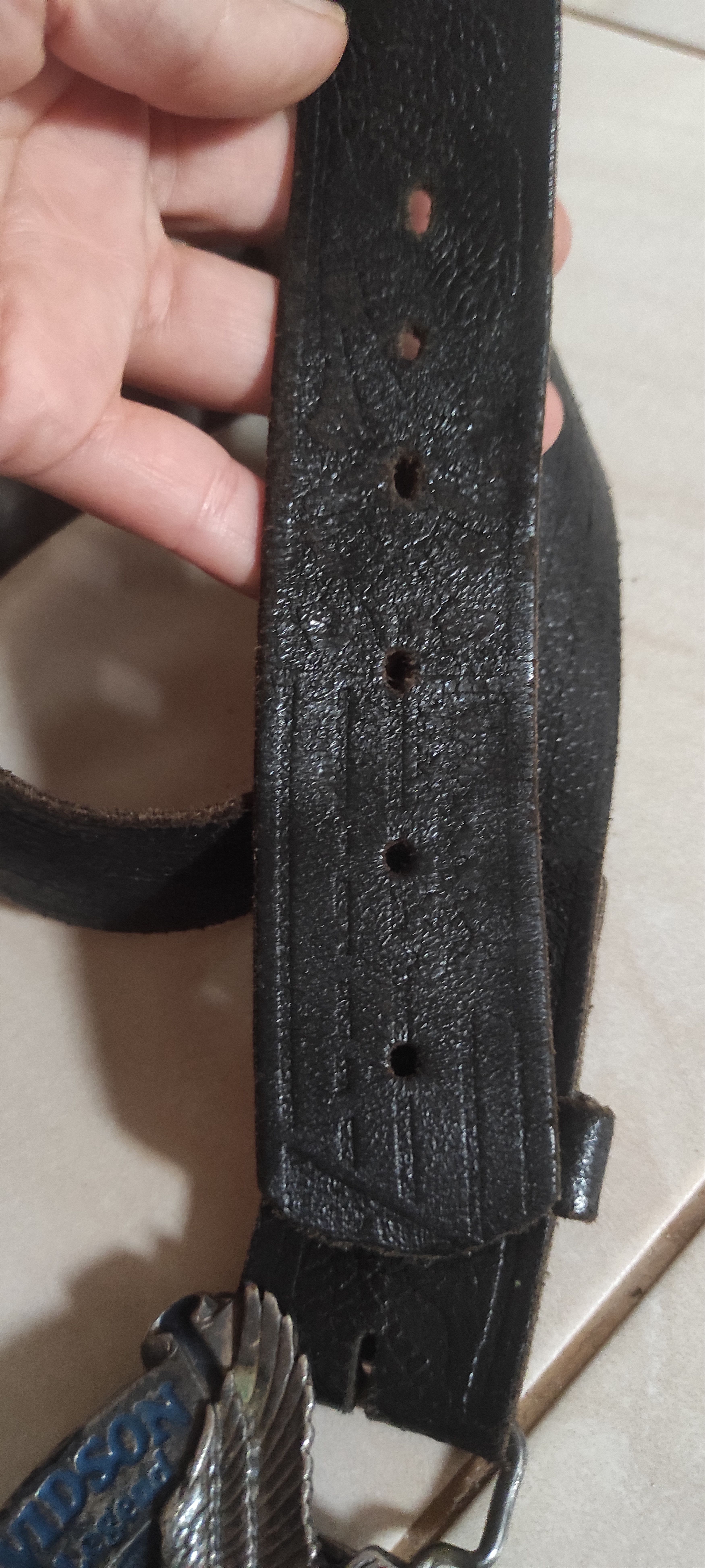 Harley Davidson × Leather Harley Davidson Leather Motor Belt Bald Eagle Made Italy Size ONE SIZE - 9 Thumbnail