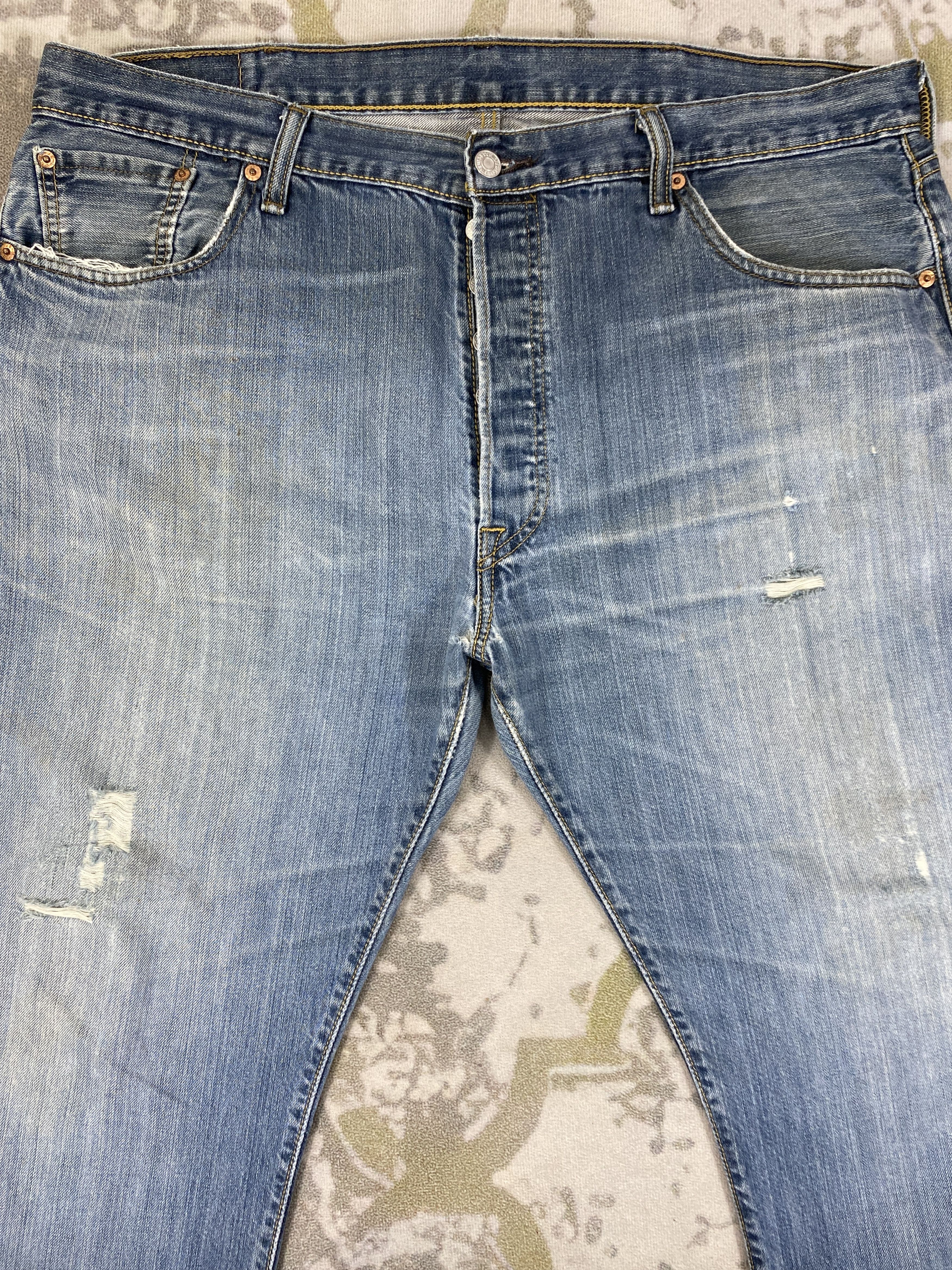 Levi's Distressed Blue Vintage Levi's 39x31 Denim -JN1475 Size US 39 - 3 Thumbnail