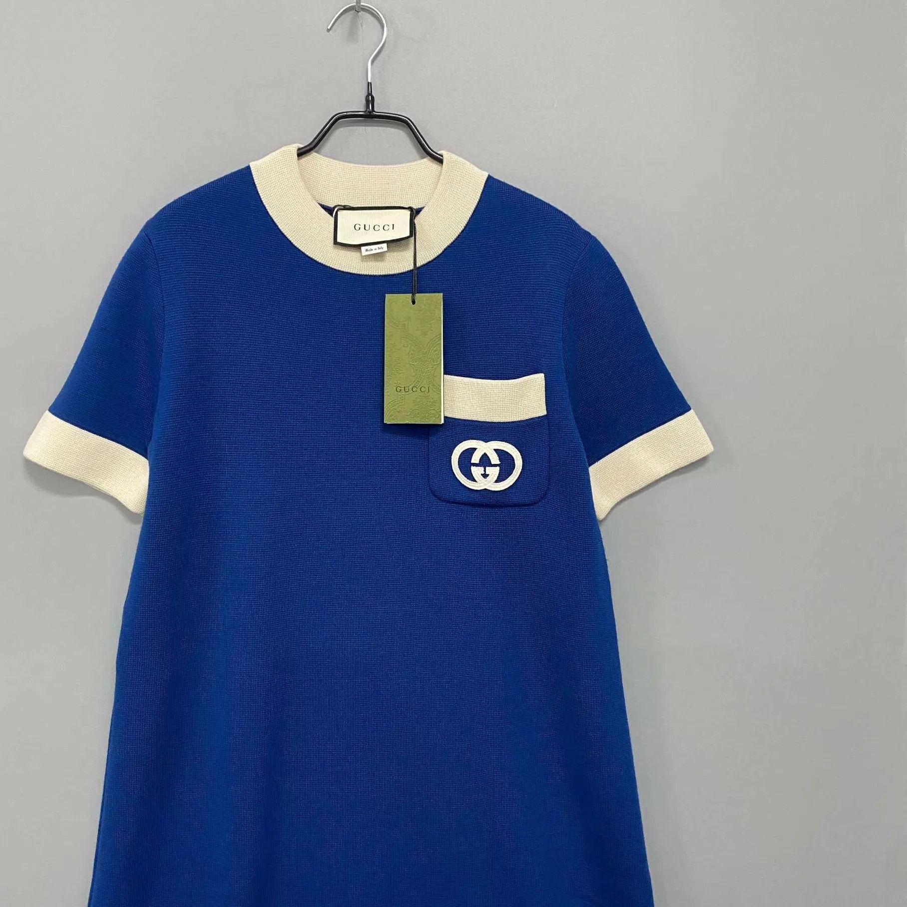 Gucci GUCCI blue double G knit dress new with tags size S Size S / US 4 / IT 40 - 1 Thumbnail