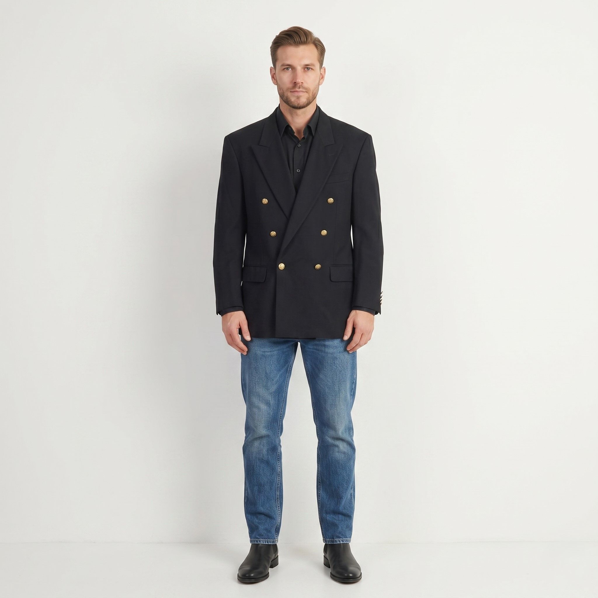 Pierre Cardin Pierre Cardin Men 40 Blazer Navy Pure New Wool 1272 Size 40S - 1 Thumbnail