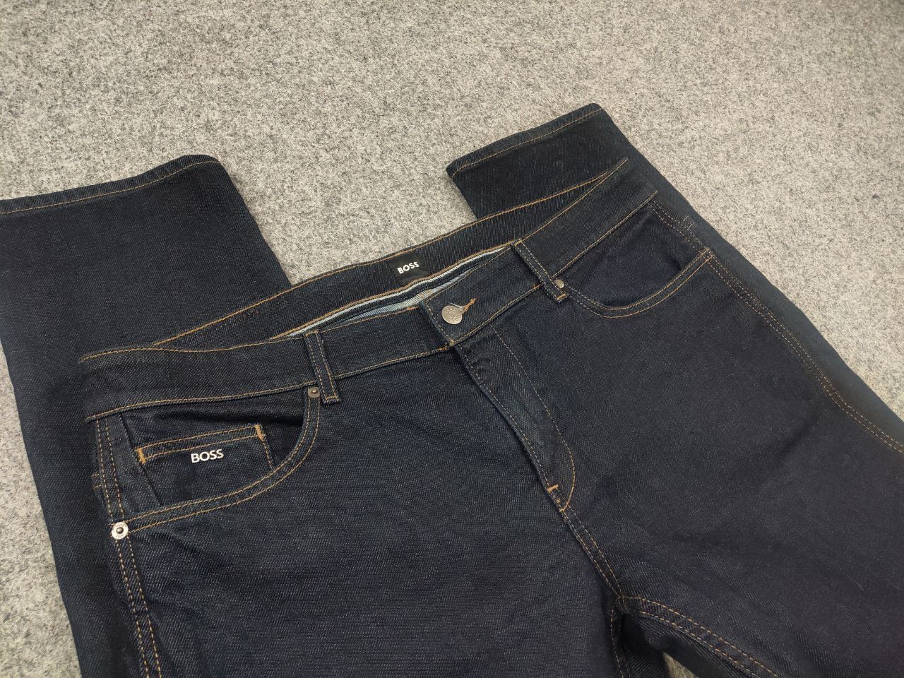 Hugo Boss Hugo Boss Delaware 3 slim fit Dark Blue Cotton Denim Jeans Size US 36 / EU 52 - 10 Thumbnail