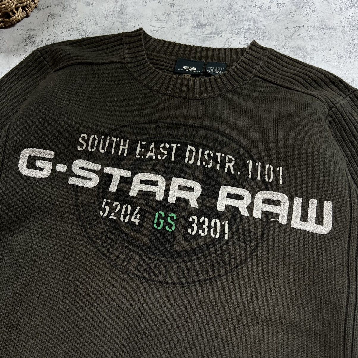 G-Star 00s G-Star Raw Vintage Avant Garde Knit Military Sweater Size US XL / EU 56 / 4 - 4 Thumbnail