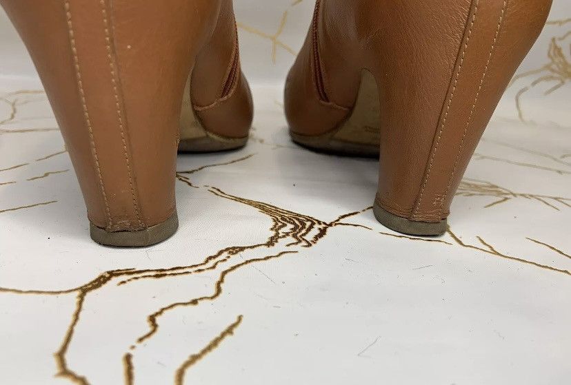 Maison Margiela Maison Martin Margiela Brown Leather Almond Heeled Boots Size US 8 / IT 38 - 6 Thumbnail