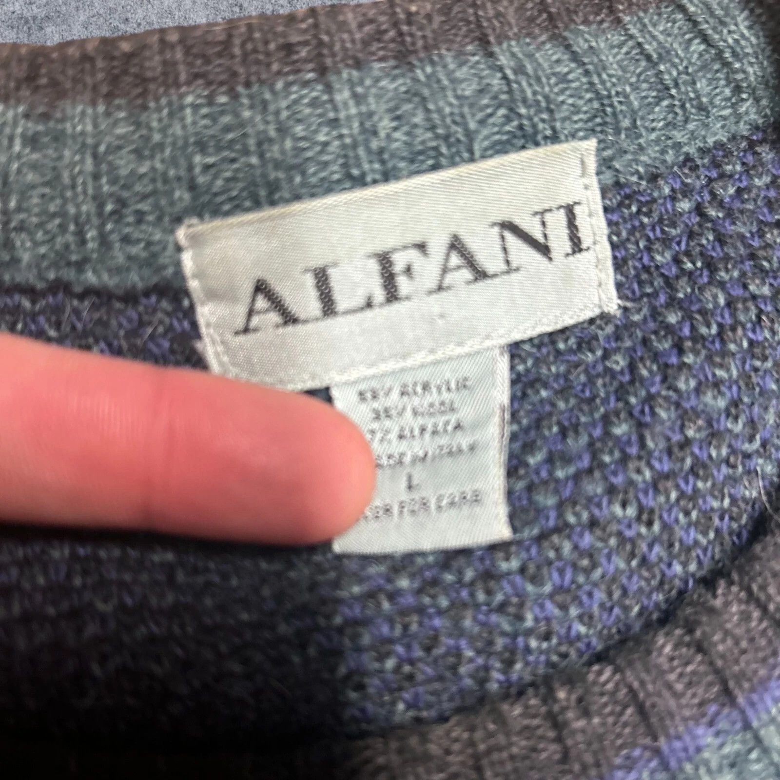 Alfani Alfani Wool Sweater Diamond Pattern Men's Large Size US L / EU 52-54 / 3 - 2 Thumbnail
