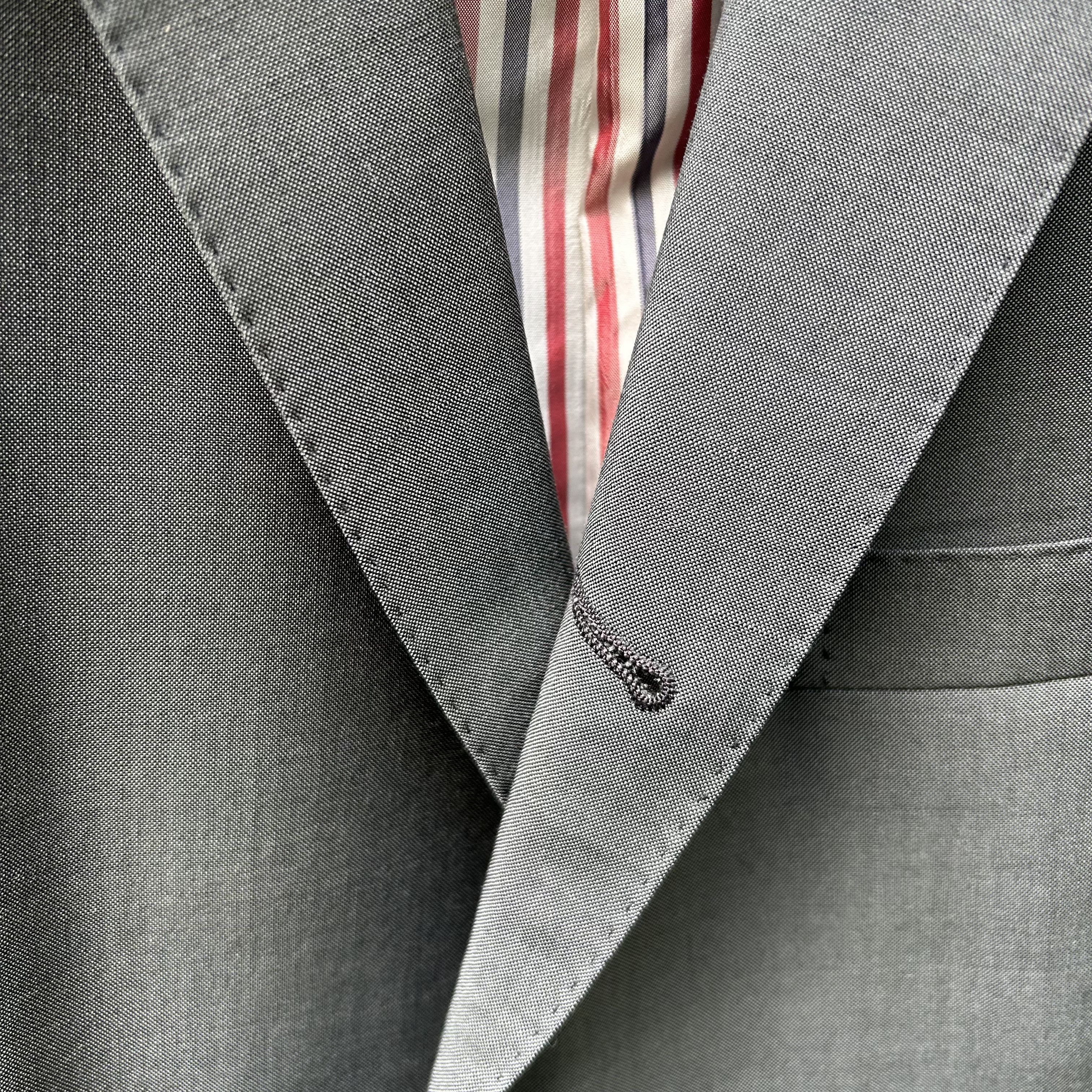 Thom Browne Thom Browne Grey Three-Roll-Two Blazer Jacket Size 50R - 6 Thumbnail
