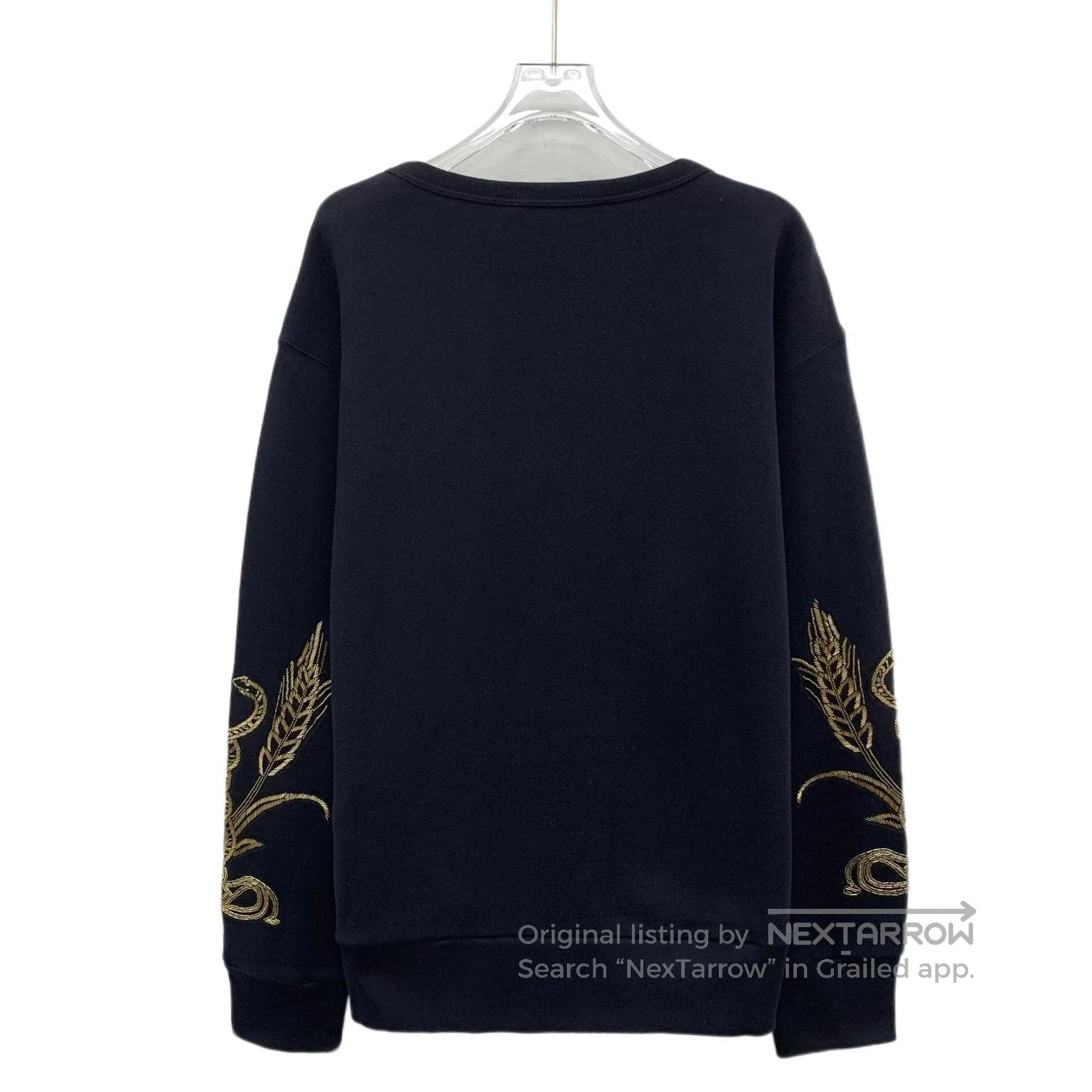 Gucci Guicci Black Logo Letter Printed Cotton Round Neck Long Sl Size US S / EU 44-46 / 1 - 2 Thumbnail