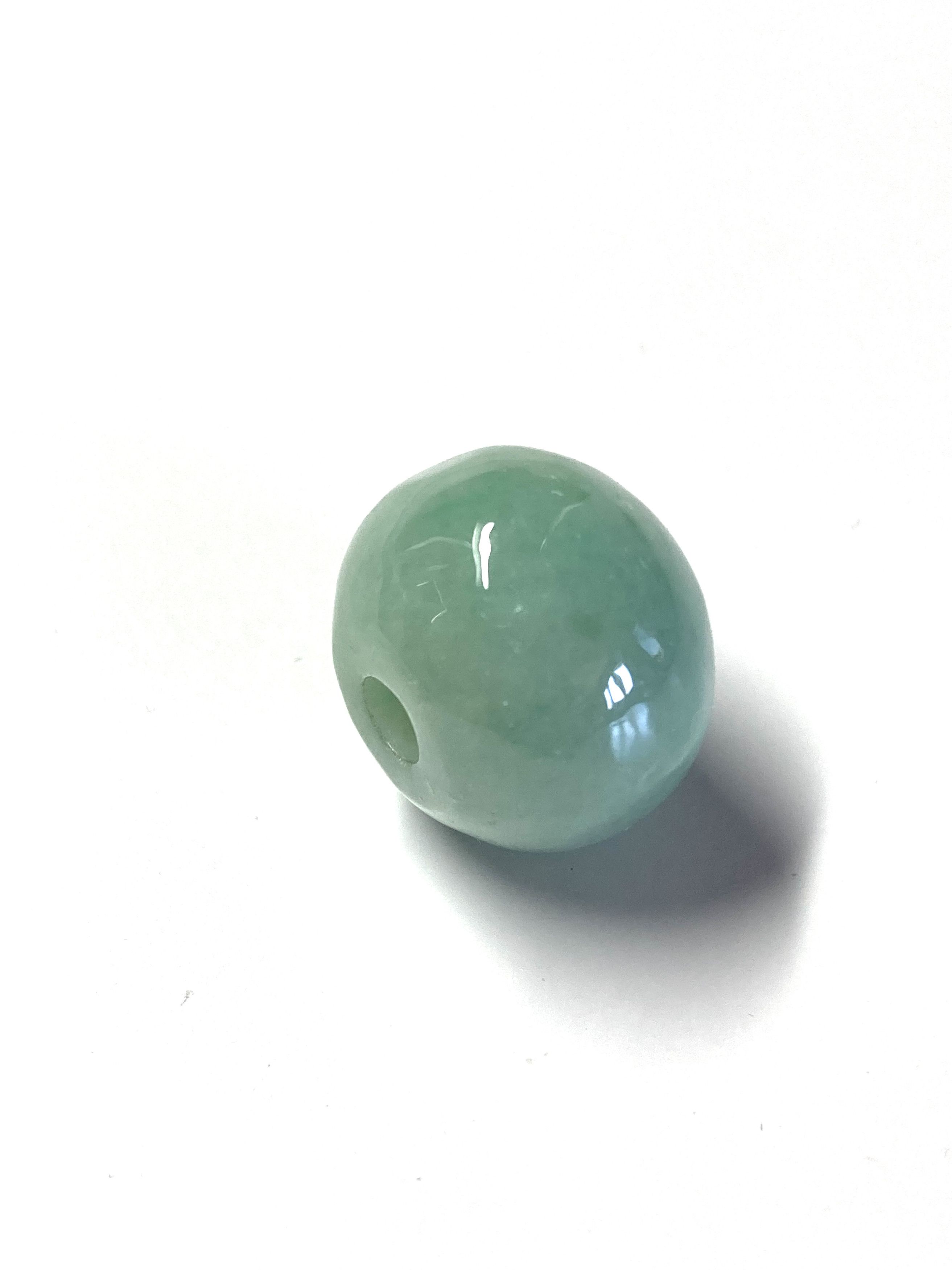Other 60008 Certified Jadeite jade Circle Green 17mm Bead Pendant Size ONE SIZE - 2 Thumbnail