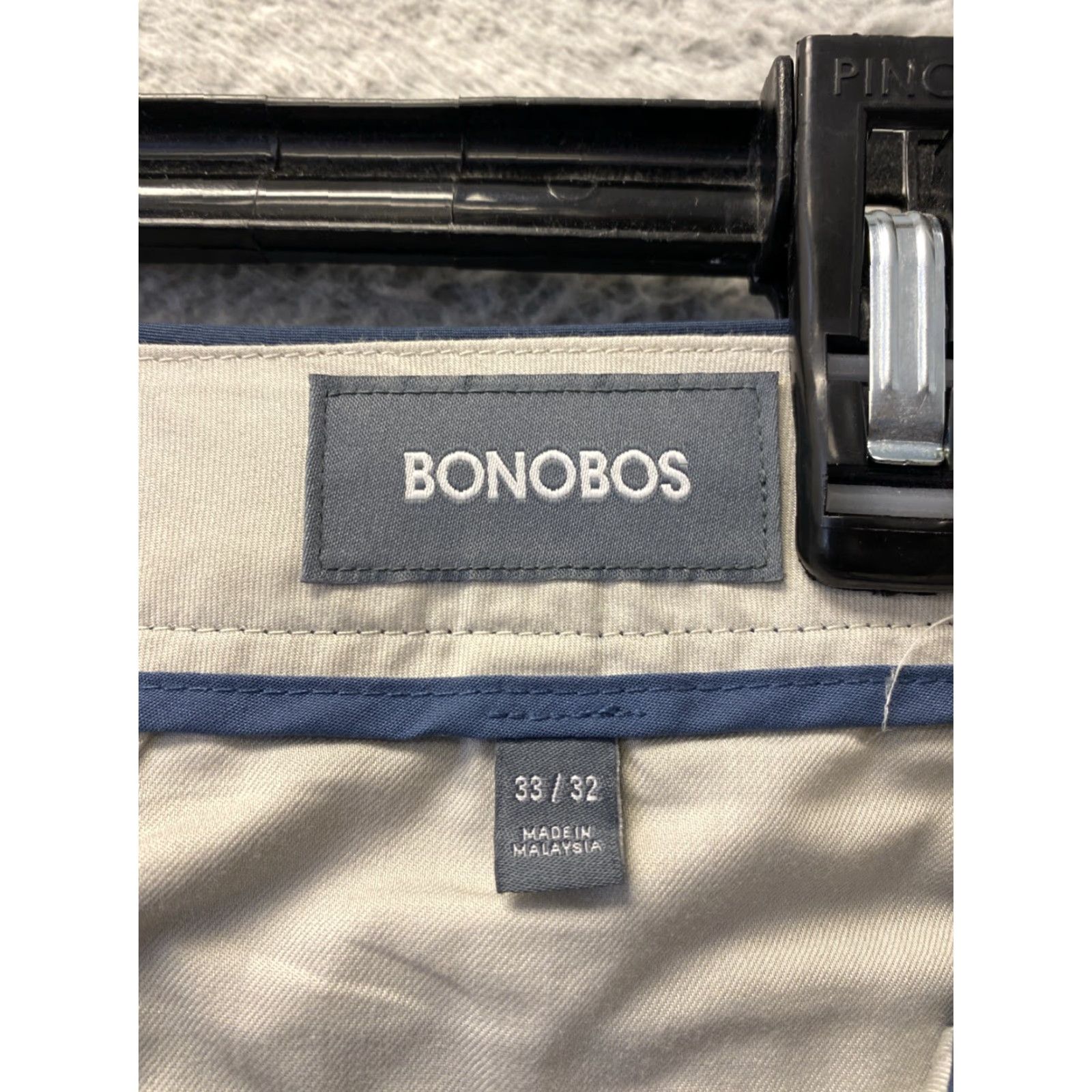 Bonobos Bonobos Pants Mens 33x32 Chino Straight Leg Deep Aqua Office Casual Regular Stretch Pockets Zip Front Size US 33 - 7 Thumbnail