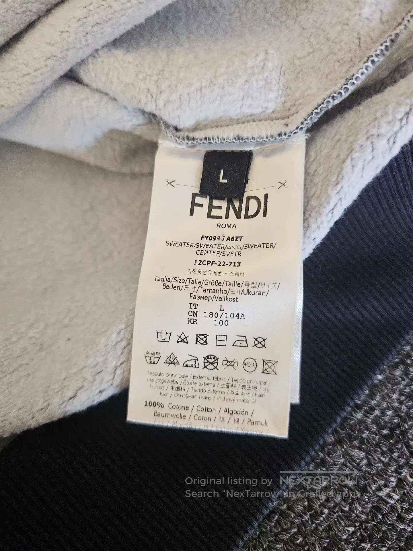 Fendi Multi Patterned Hoodie with Drawstring (Size L). Size US L / EU 52-54 / 3 - 5 Thumbnail