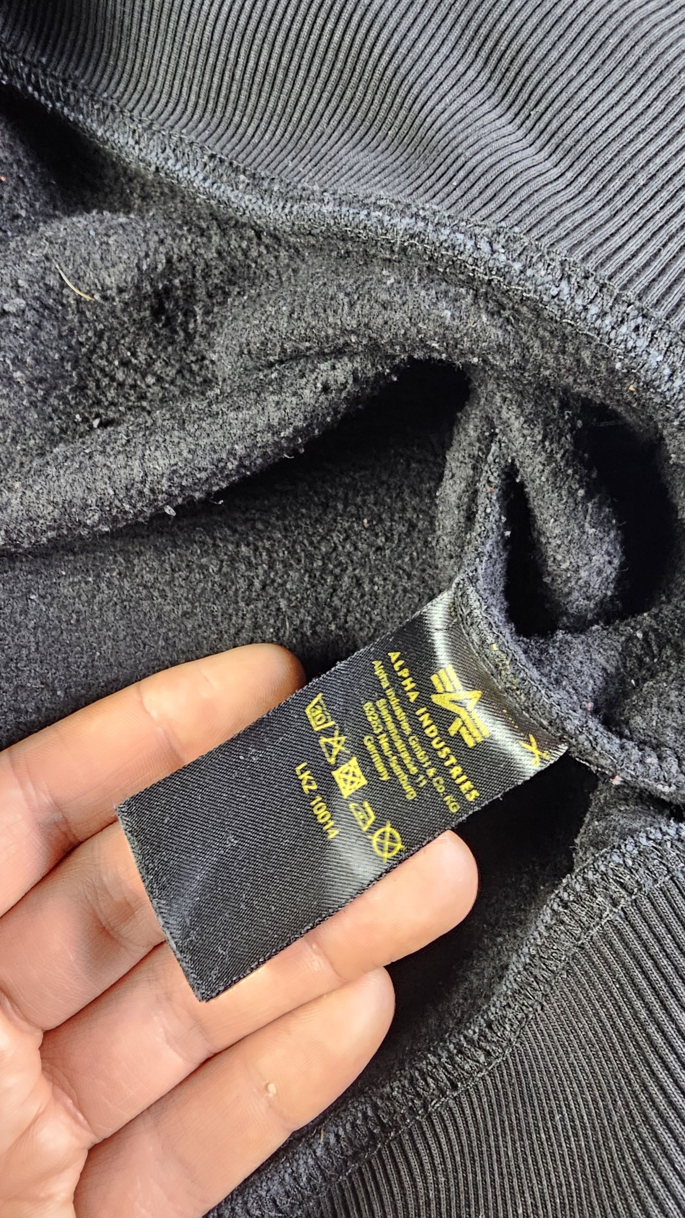 Alpha Industries Alpha Industries Black Crewneck Sweater Remove Before Flight Size US L / EU 52-54 / 3 - 6 Thumbnail