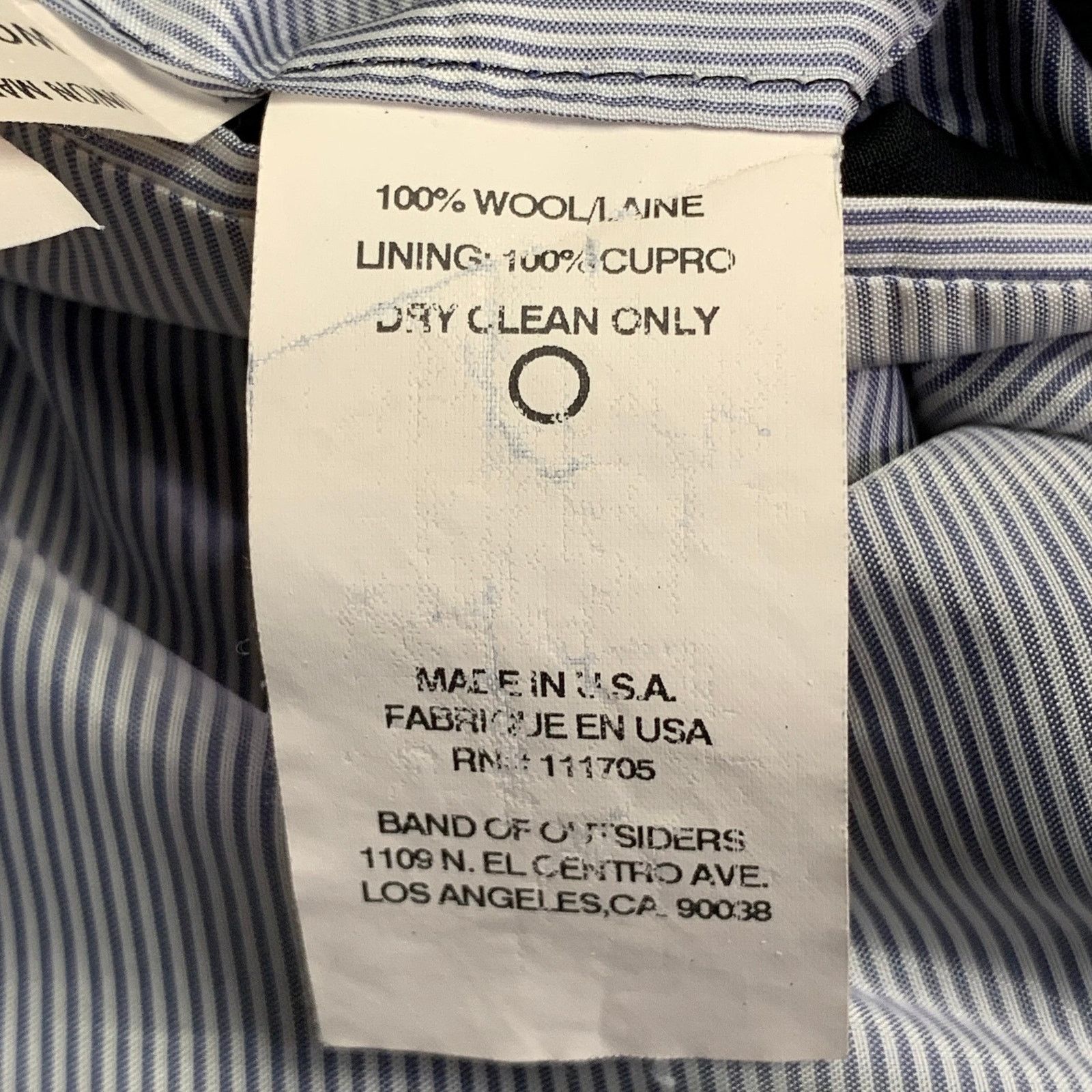 Band Of Outsiders BAND OF OUTSIDERS Size 40 Stripe Wool Notch Lapel Sport Coat Size 40R - 9 Thumbnail