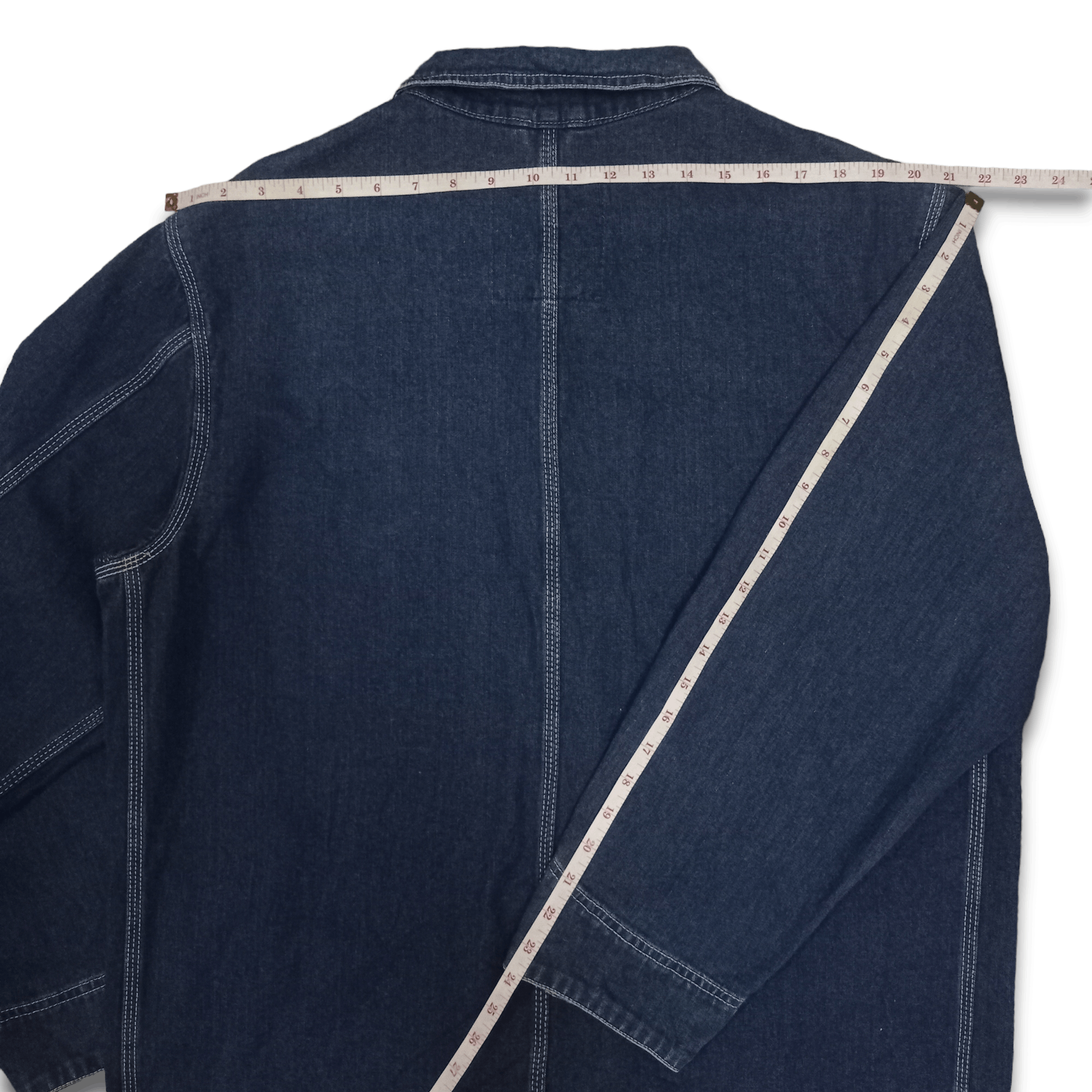 Converse Vintage Converse Chuck Taylor Blue Denim Chore Jacket Size US L / EU 52-54 / 3 - 12 Thumbnail