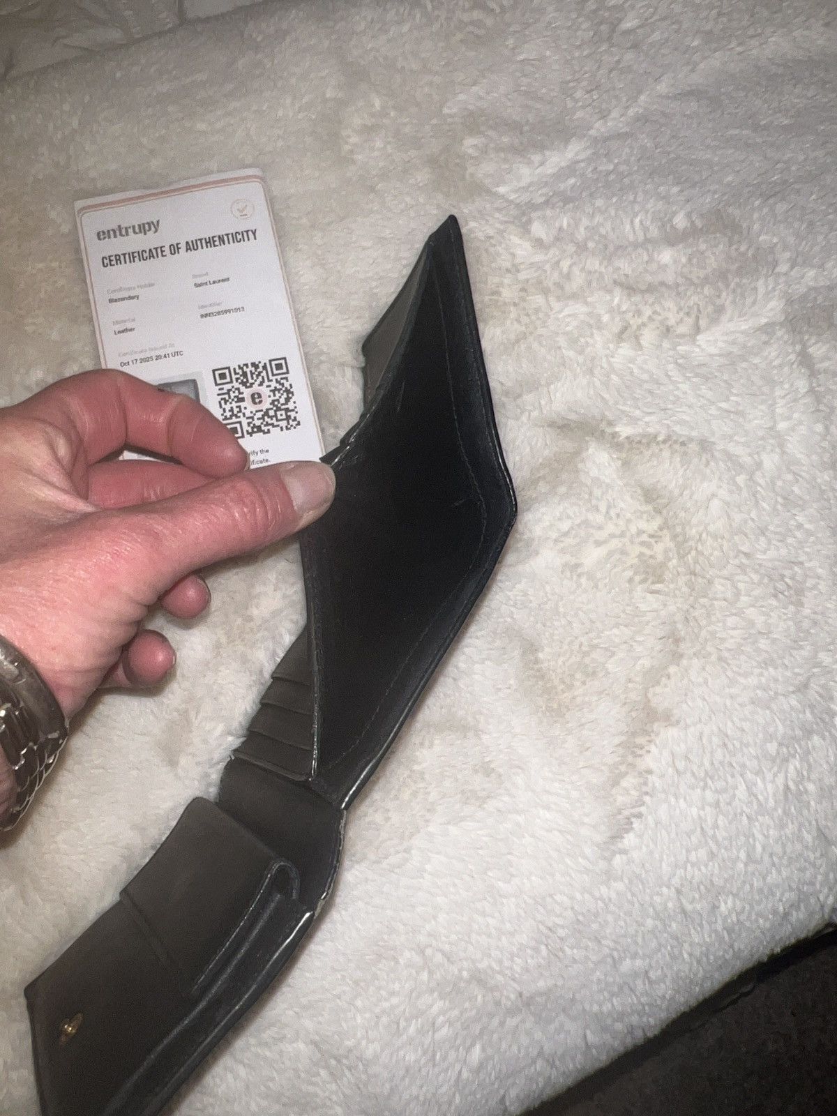 Saint Laurent leather wallet