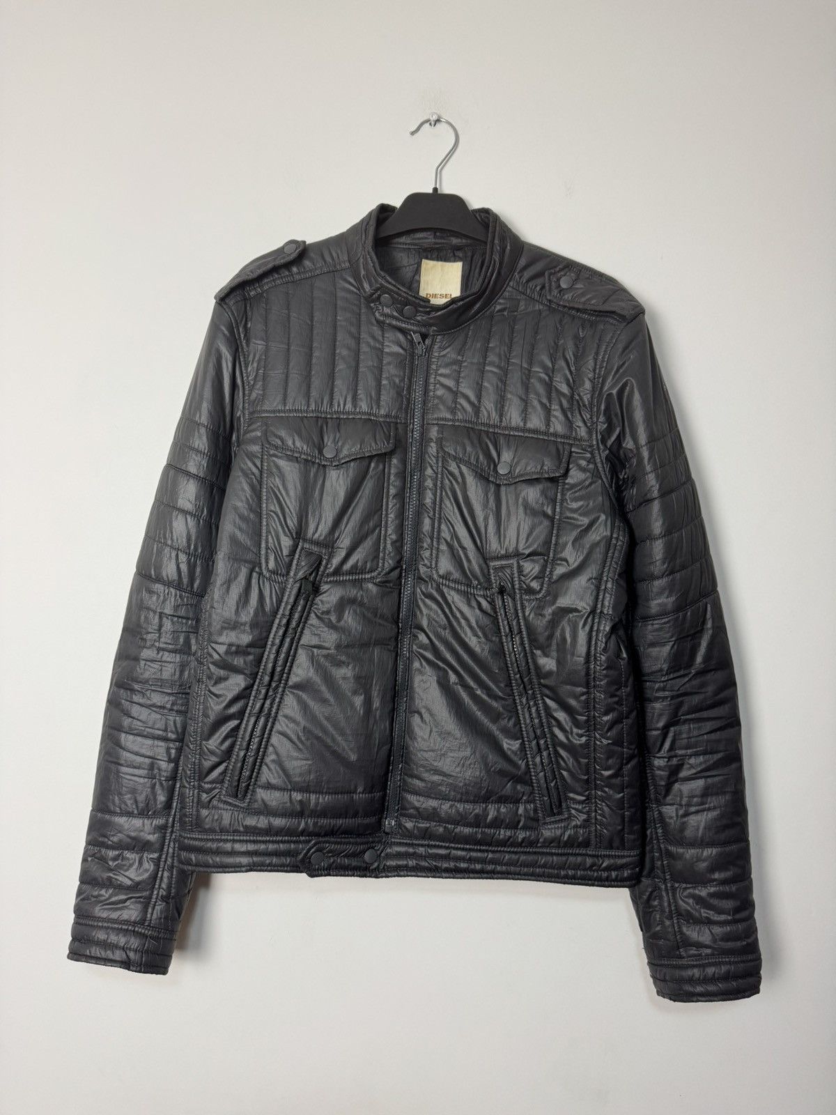 Diesel Diesel Quilted Biker Jacket Avant Garde Archive Style 00S Size US L / EU 52-54 / 3 - 1 Thumbnail