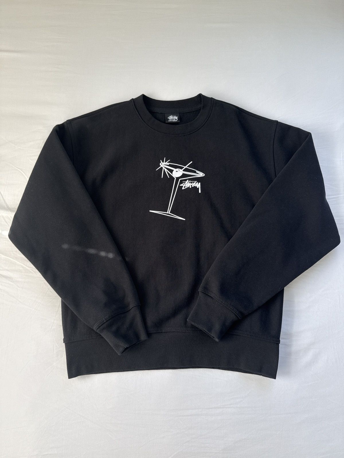 Stussy Stussy Martini Crewneck Black Size US M / EU 48-50 / 2 - 2 Thumbnail