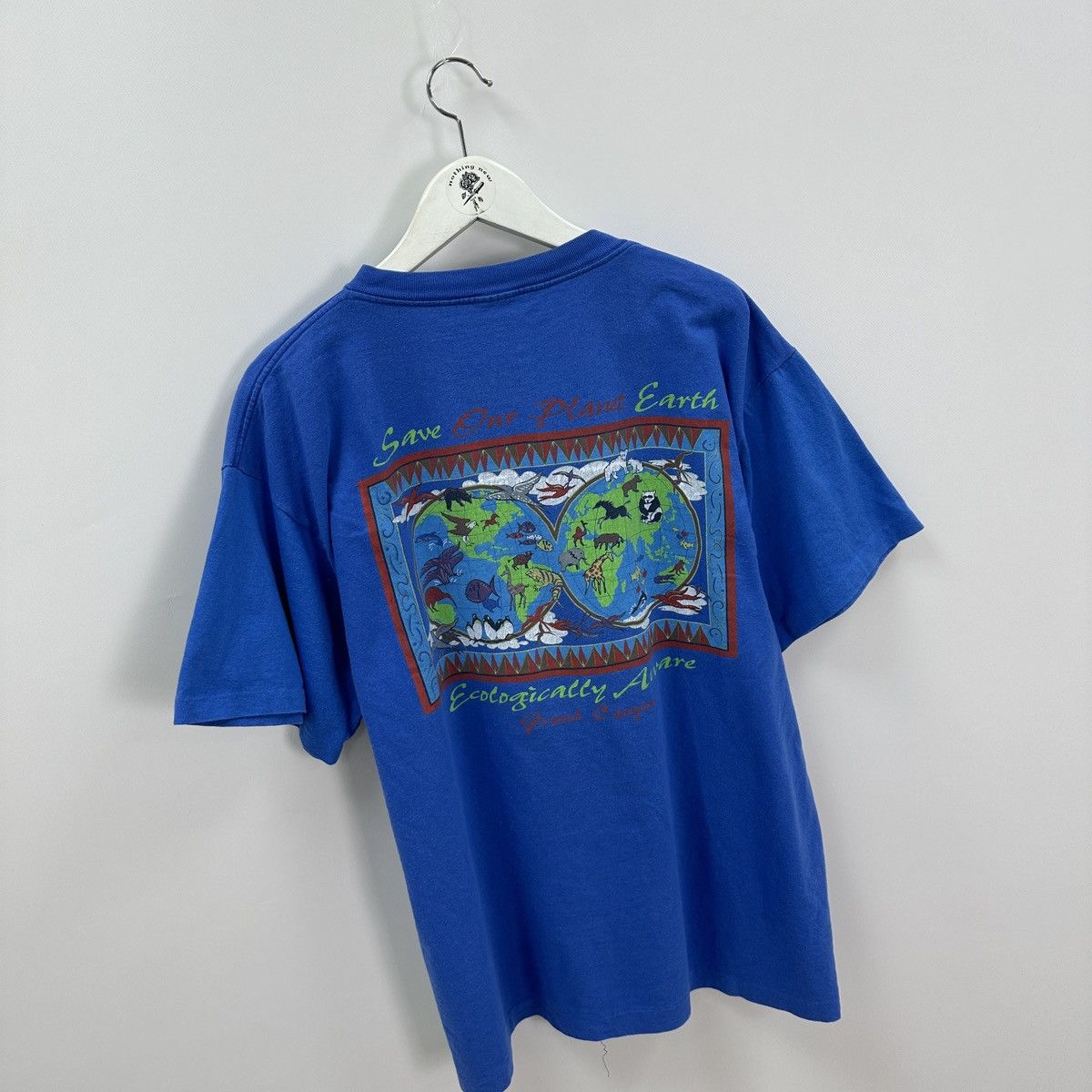 Vintage Vintage 90s Ecological Aware Graphic Nature Earth Art tee Size US XL / EU 56 / 4 - 7 Thumbnail
