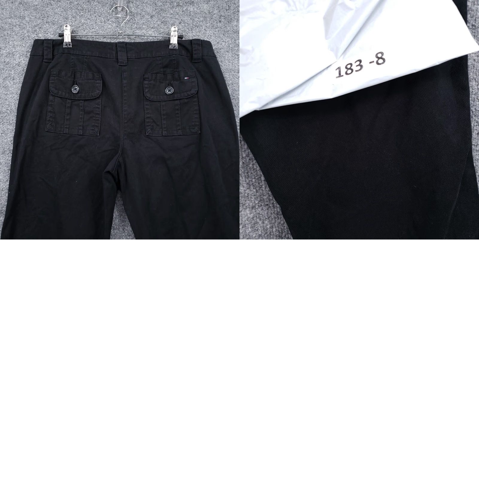 Tommy Hilfiger Tommy Hilfiger Pants Womens 12 Black Bootcut Mid Rise Zip Up Dark Wash Chino Regular Inseam 31 in Mens? Size 34" / US 12 / IT 48 - 9 Thumbnail