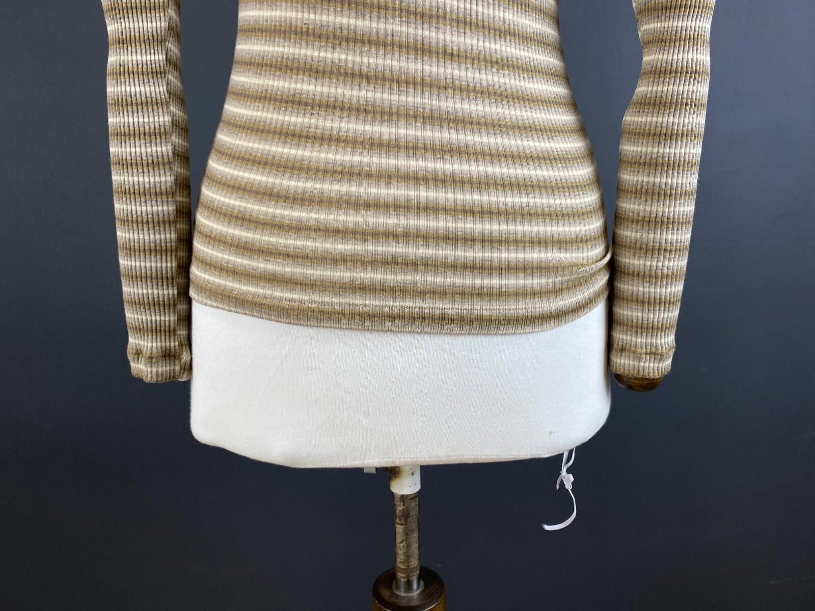 Sonia Rykiel Sonia Rykiel Beige Striped Turtle Neck Knit Sweater Size S Size S / US 4 / IT 40 - 10 Thumbnail