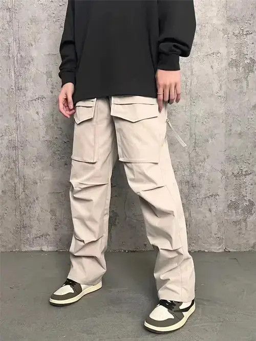 Jean zipper utility pleated cargo pants Size US 30 / EU 46 - 1 Thumbnail