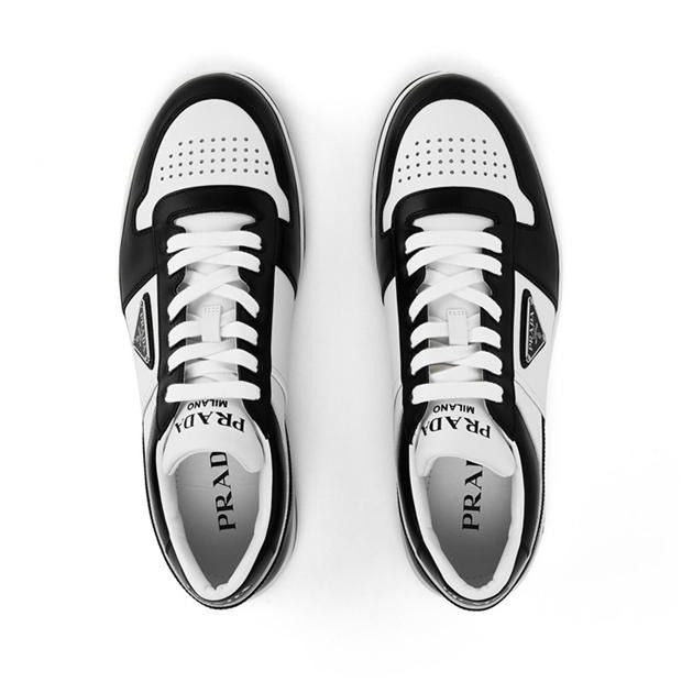Prada Men'S Downtown Leather Low Top Trainers Size US 10 / EU 43 - 6 Thumbnail