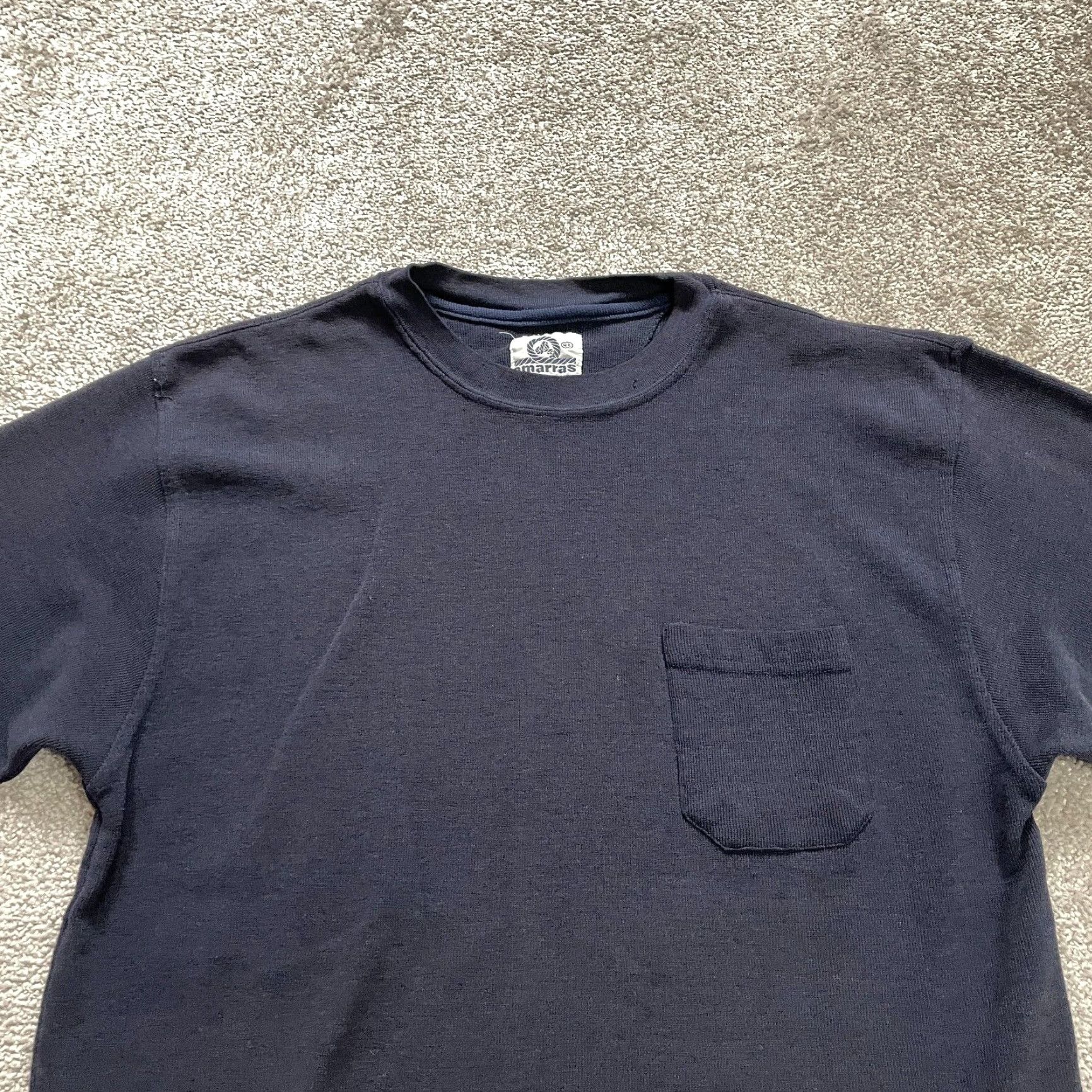 Vintage Amarras Basic Tee T-Shirt Mens XL Navy Blue Crew Neck Short Sleeve Casual Italy Size US XL / EU 56 / 4 - 4 Thumbnail