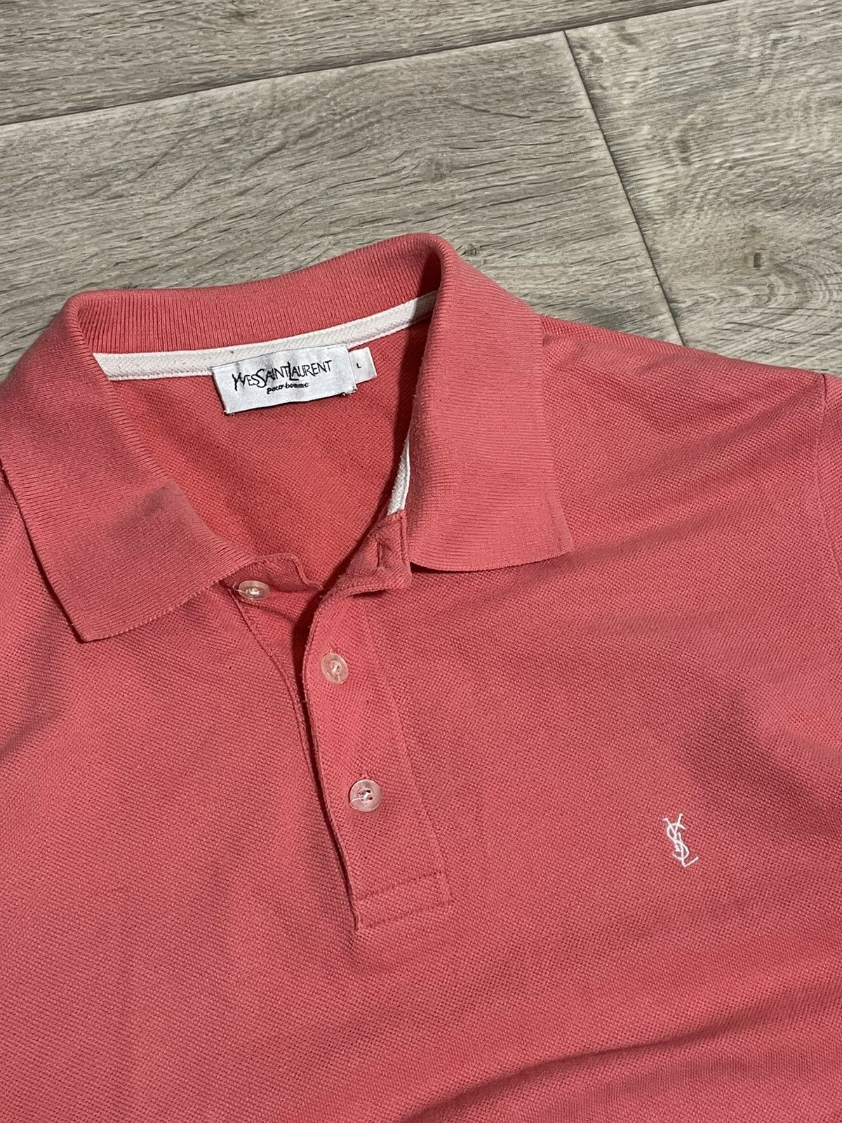Vintage × Yves Saint Laurent Vintage YSL Yves Saint Laurent polo t shirt Size US L / EU 52-54 / 3 - 3 Thumbnail