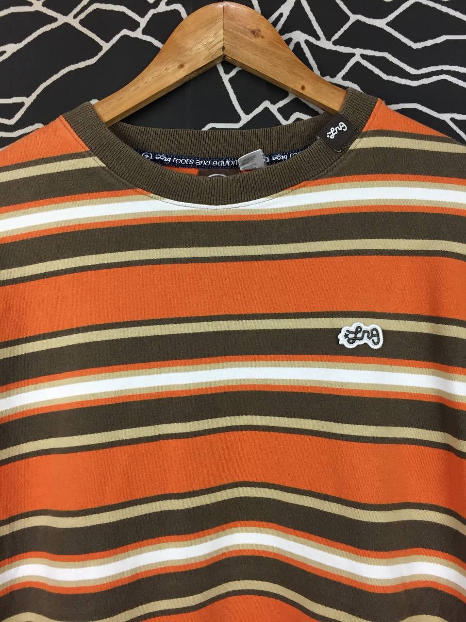 LRG Vtg LRG Lifted Research Group Roots People Striped Tee Size US XL / EU 56 / 4 - 3 Thumbnail