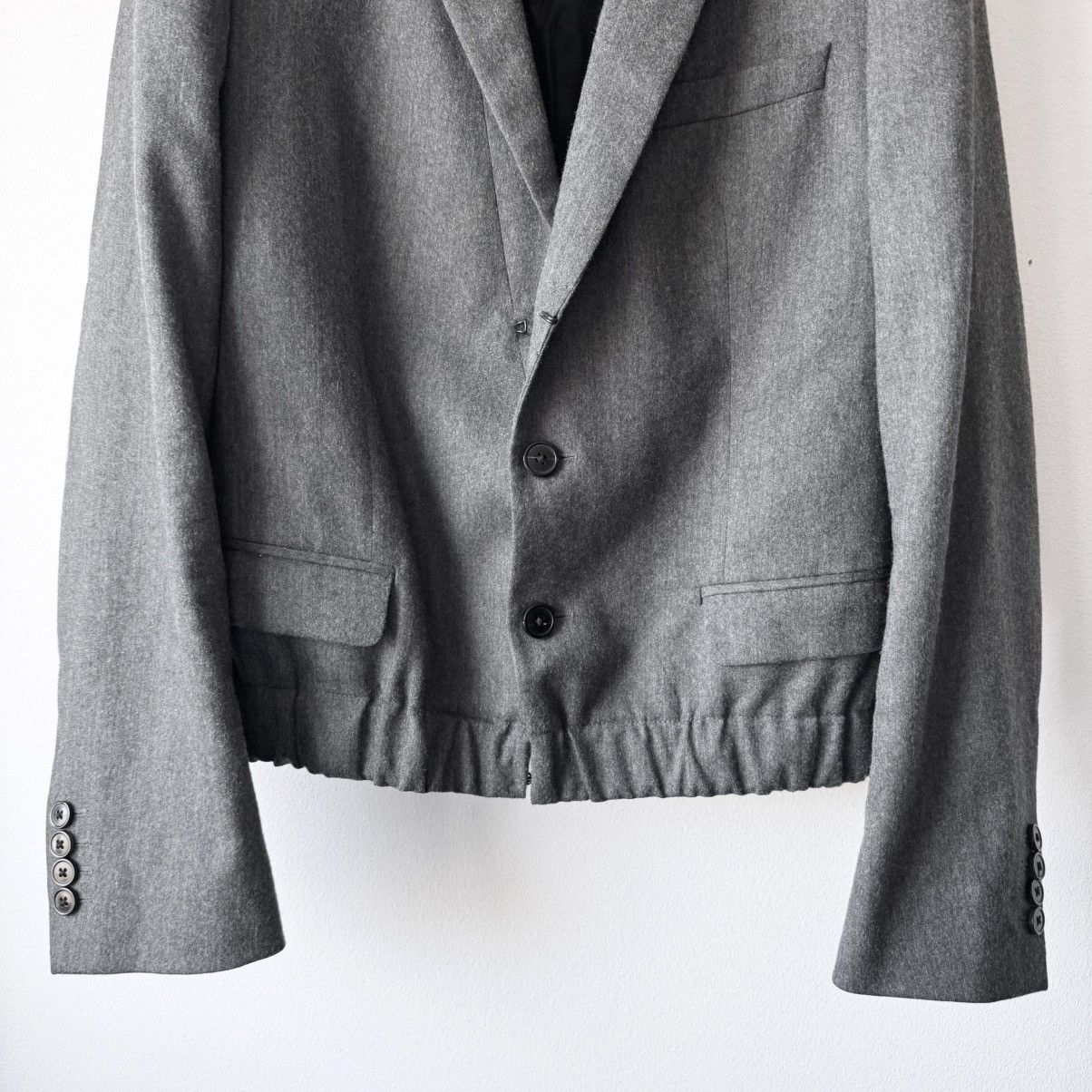 Dries Van Noten Dries Van Noten FW2007 Gray Cropped Wool Blazer Jacket Size US M / EU 48-50 / 2 - 3 Thumbnail