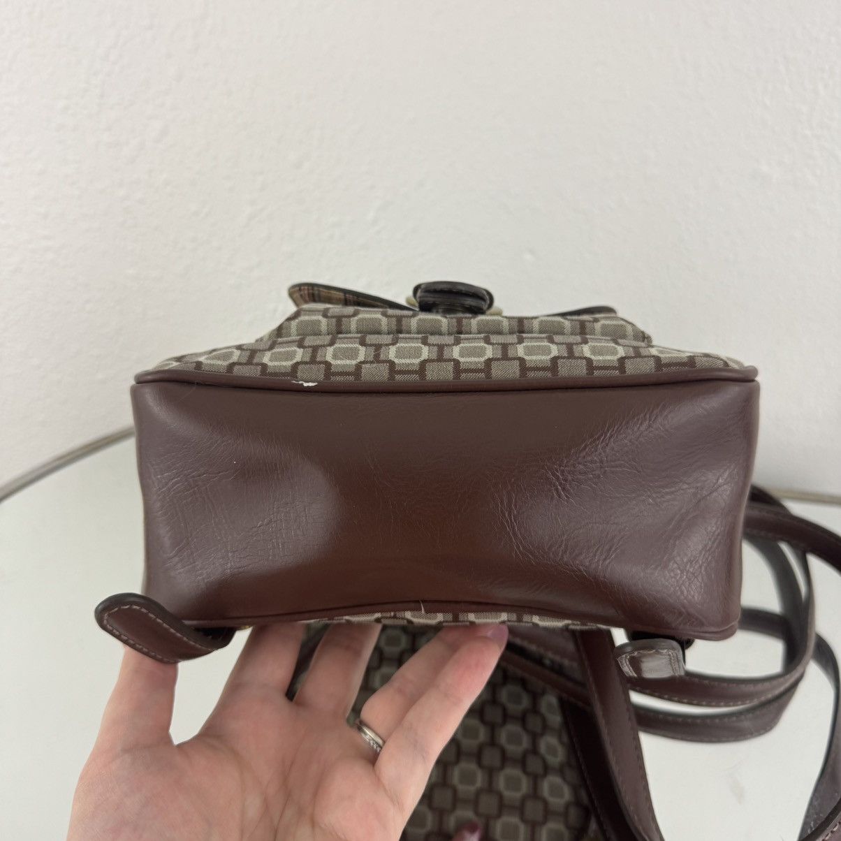 Nine West NINE WEST Vintage Brown Canvas Faux Leather Mini Backpack Size ONE SIZE - 7 Thumbnail