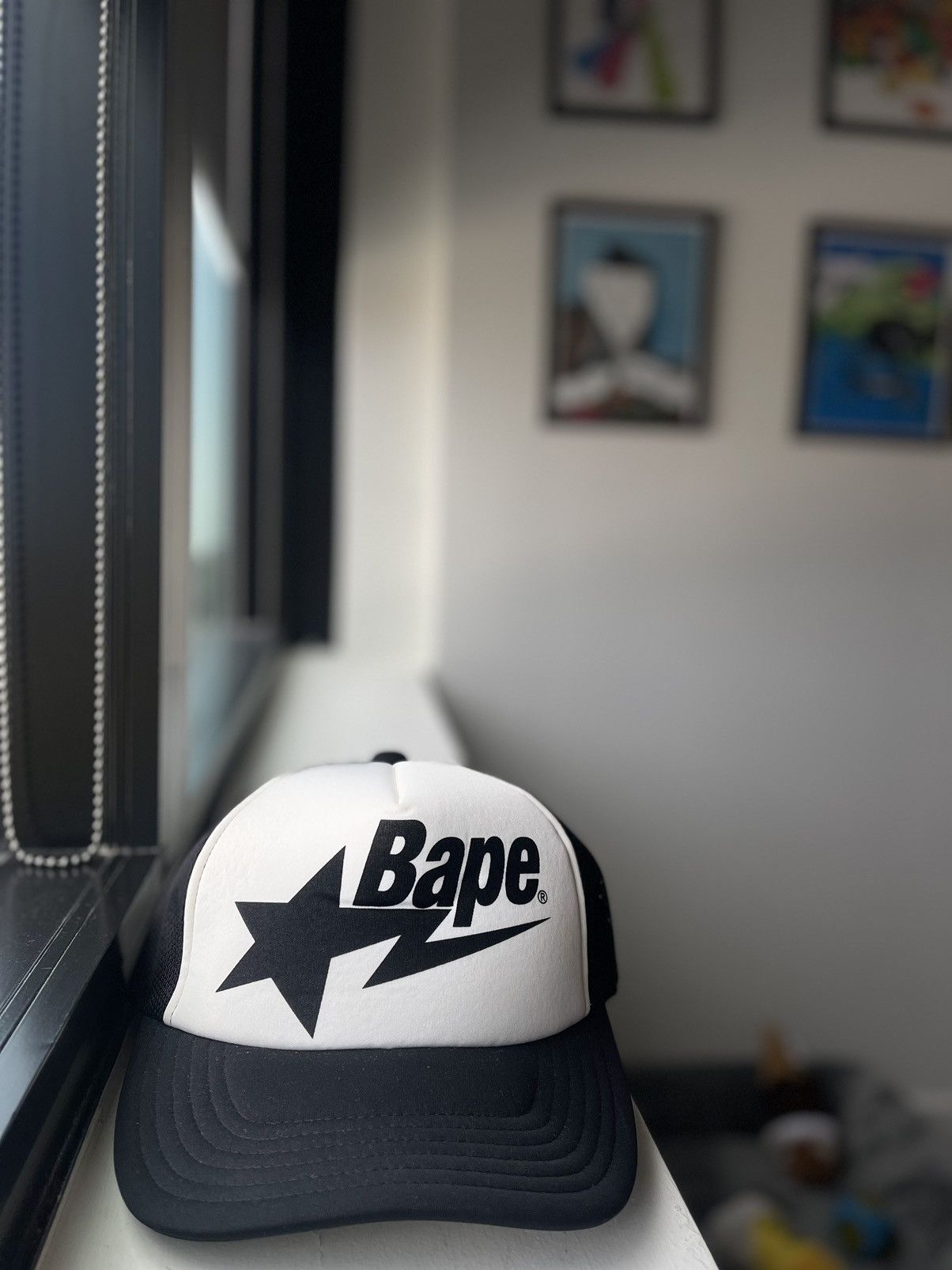 image of Bape Sta Mesh Cap in Black, Men's