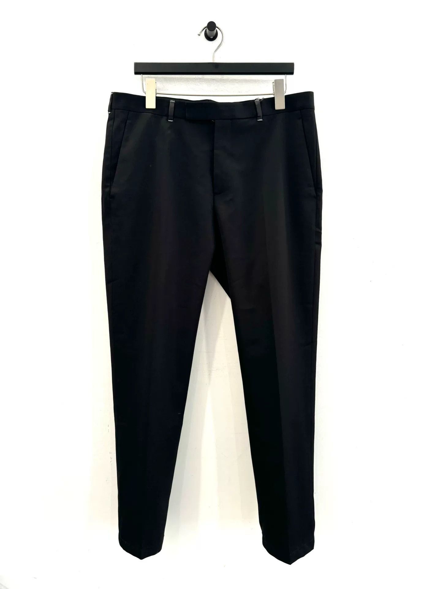 Dior Dior Men's Black Satin Panel Trousers Size US 34 / EU 50 - 1 Thumbnail