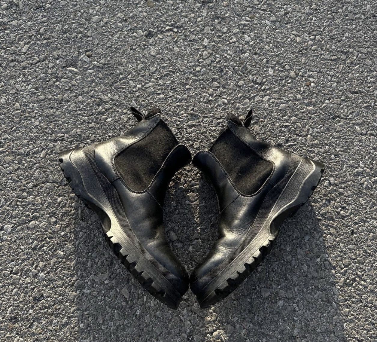 Prada Prada Brixxen Black Leather Chelsea Boots Size US 9 / EU 42 - 3 Thumbnail