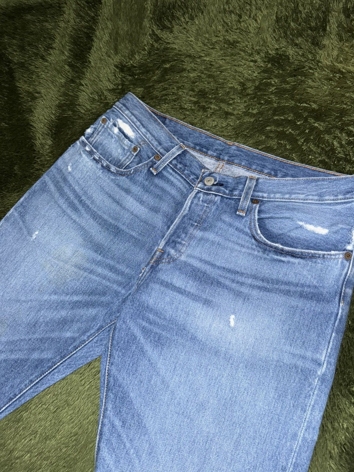 Levi's [W30/L32] Levi’s 501 CT Destroyed Denim Pants Light Indigo Size US 32 / EU 48 - 2 Thumbnail