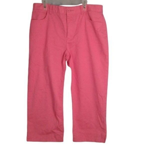 Chaps Chaps Size 10 Womens Pink denim Capri Pants Jeans Cotton Size 32" / US 10 / IT 46 - 1 Thumbnail