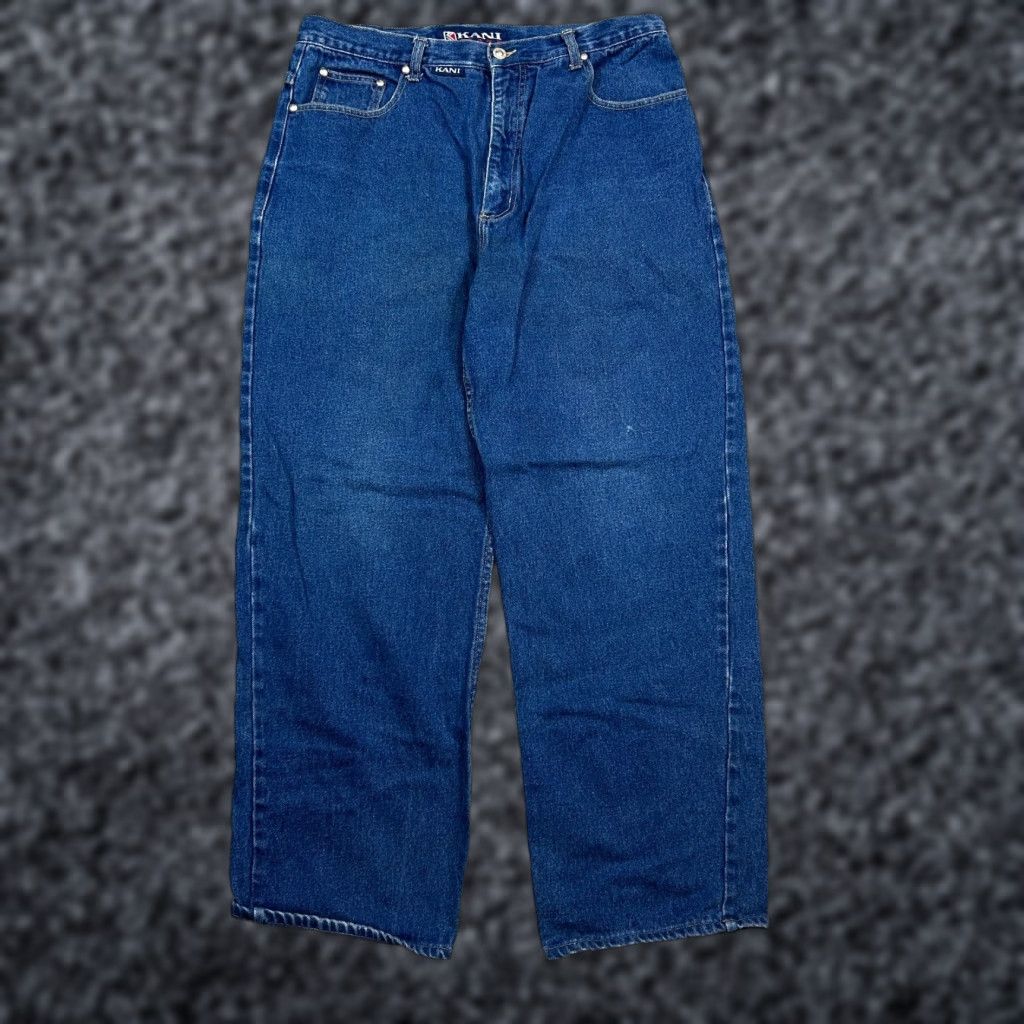 Karl Kani VINTAGE Karl Kani Baggy Denim Carpenter Jeans Mens 36x34 Hip Hop Rap Skater Jeans Wide-Leg 5-Pocket Blue Mens Size US 36 / EU 52 - 1 Thumbnail