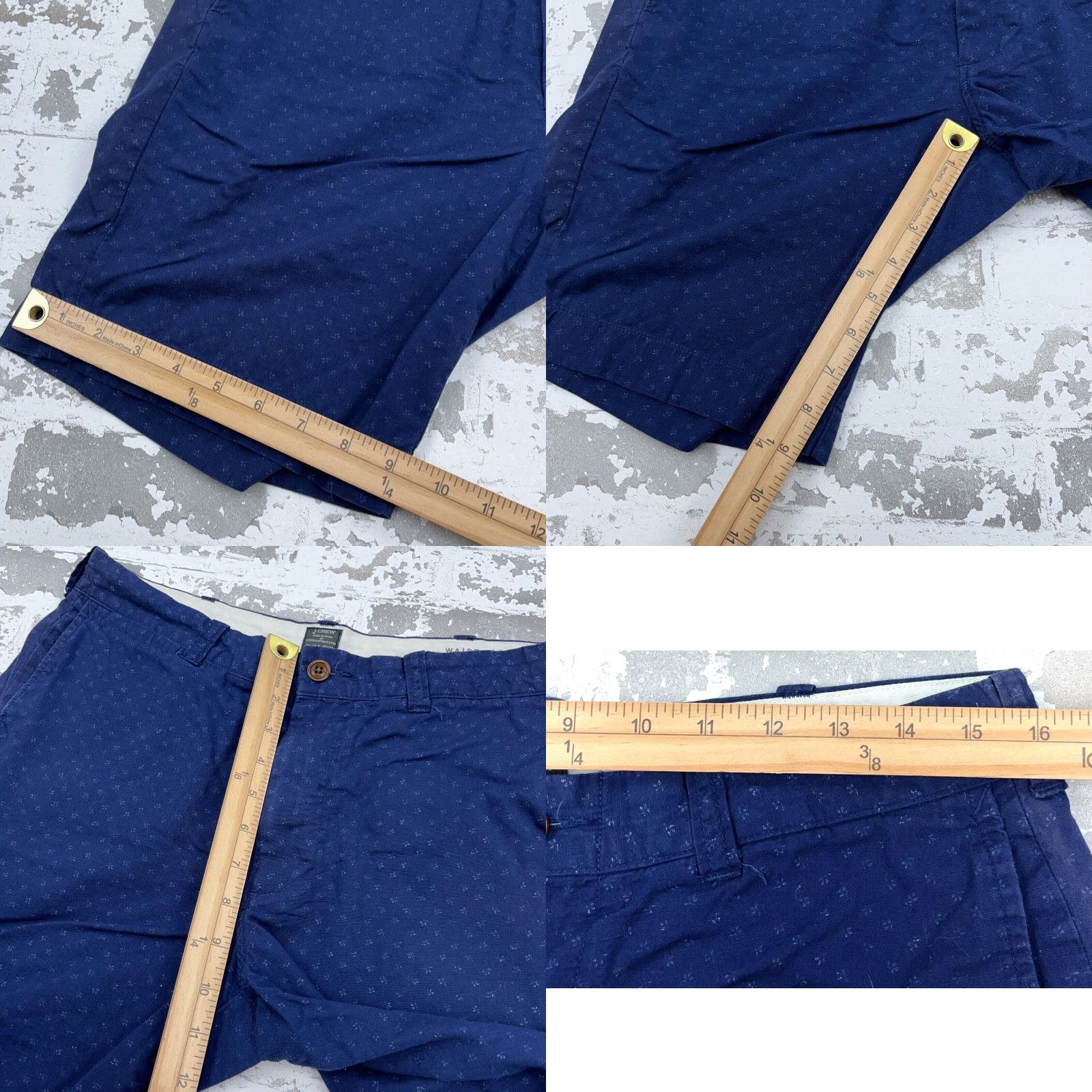 J.Crew J Crew Chino Shorts Men 32 Blue Twill Spotted Golf Preppy Beach Camp Adult Casual Workwear Summer Mens 32 Blue Chino Shorts Size US 32 / EU 48 - 8 Thumbnail