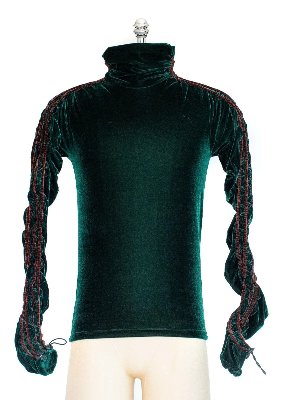 Y/Project - String Shirring Sleeve Velvet Top
