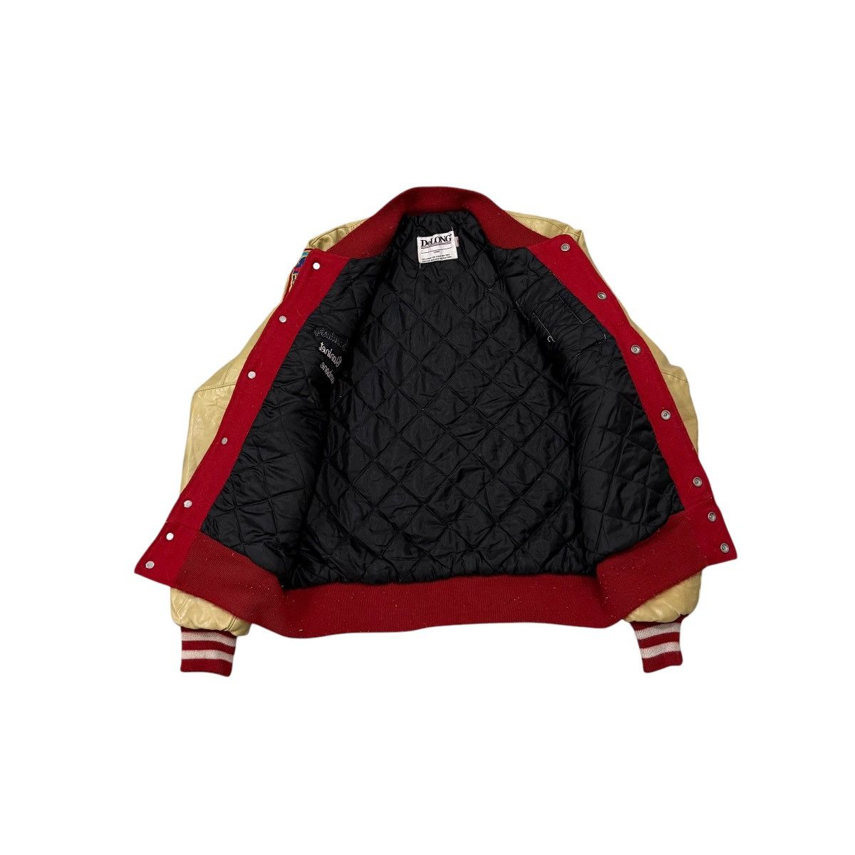 Delong Vintage 90s Delong Marching Band Wool Leather Varsity Jacket Size US M / EU 48-50 / 2 - 19 Thumbnail