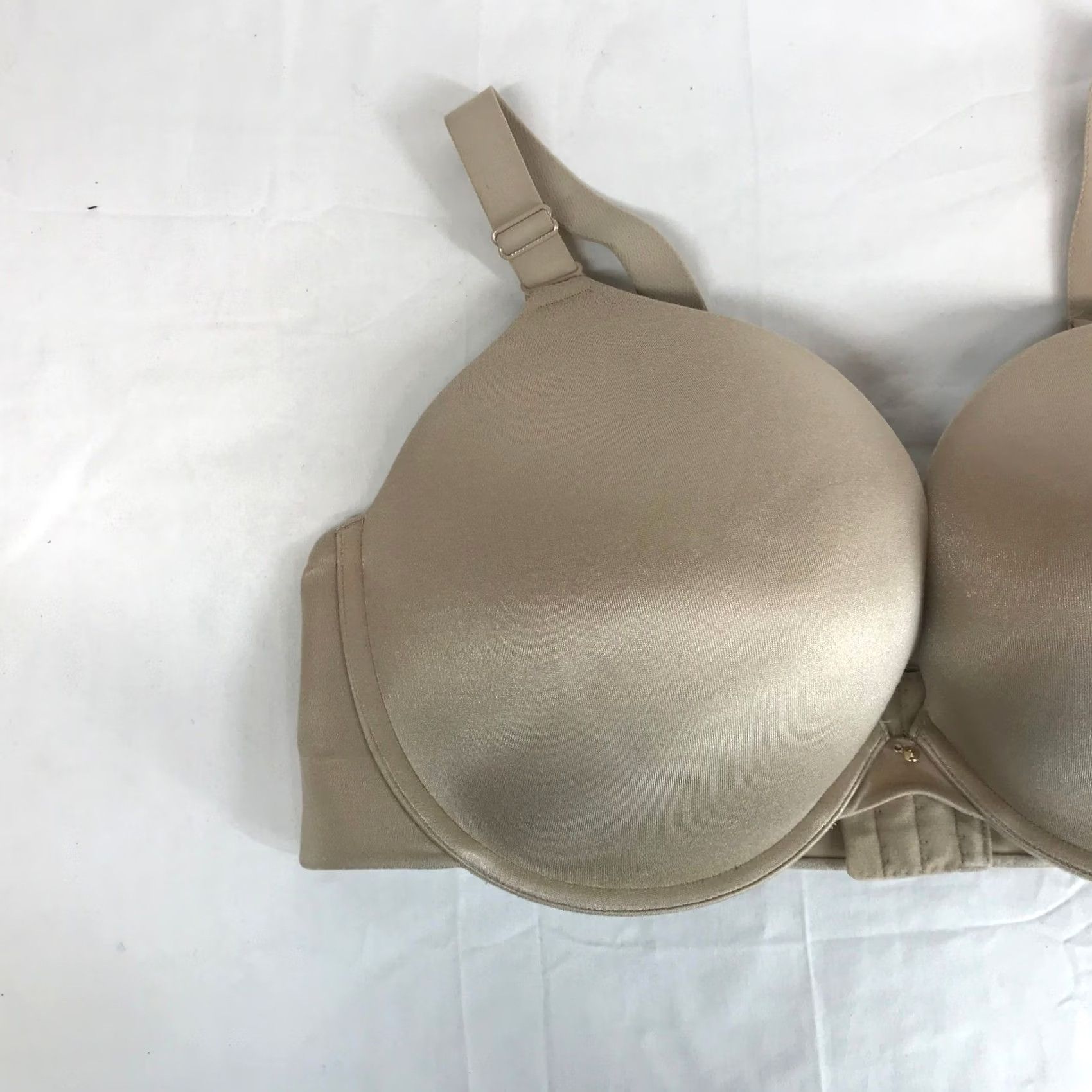 Vintage Cacique Boost Plunge Bra 44DD Tan Beige Plus Size Underwire Seamless Size ONE SIZE - 2 Thumbnail