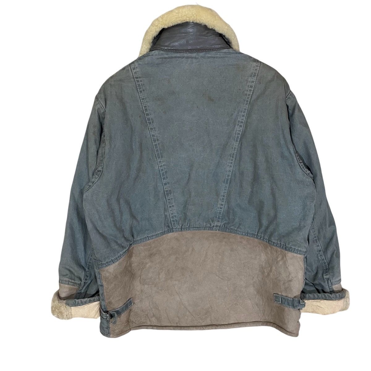 Vintage 🔥VINTAGE LAMBSKIN PATCHWORK SHEARLING LEATHER PART JACKET Size US L / EU 52-54 / 3 - 10 Thumbnail