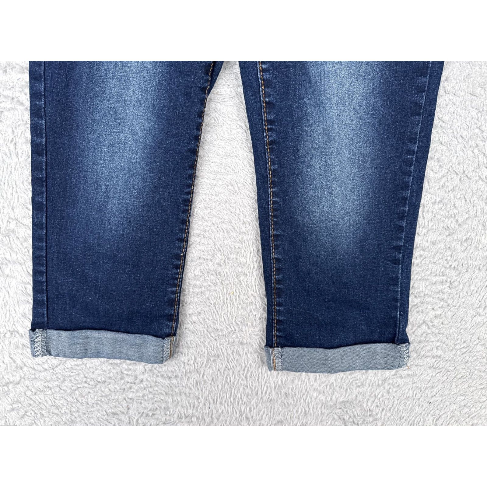 Shein Shein Jeans 27x16 Dark Blue Pull On Jogger Denim Pants Distressed Girls Size 27" / US 4 / IT 40 - 2 Thumbnail
